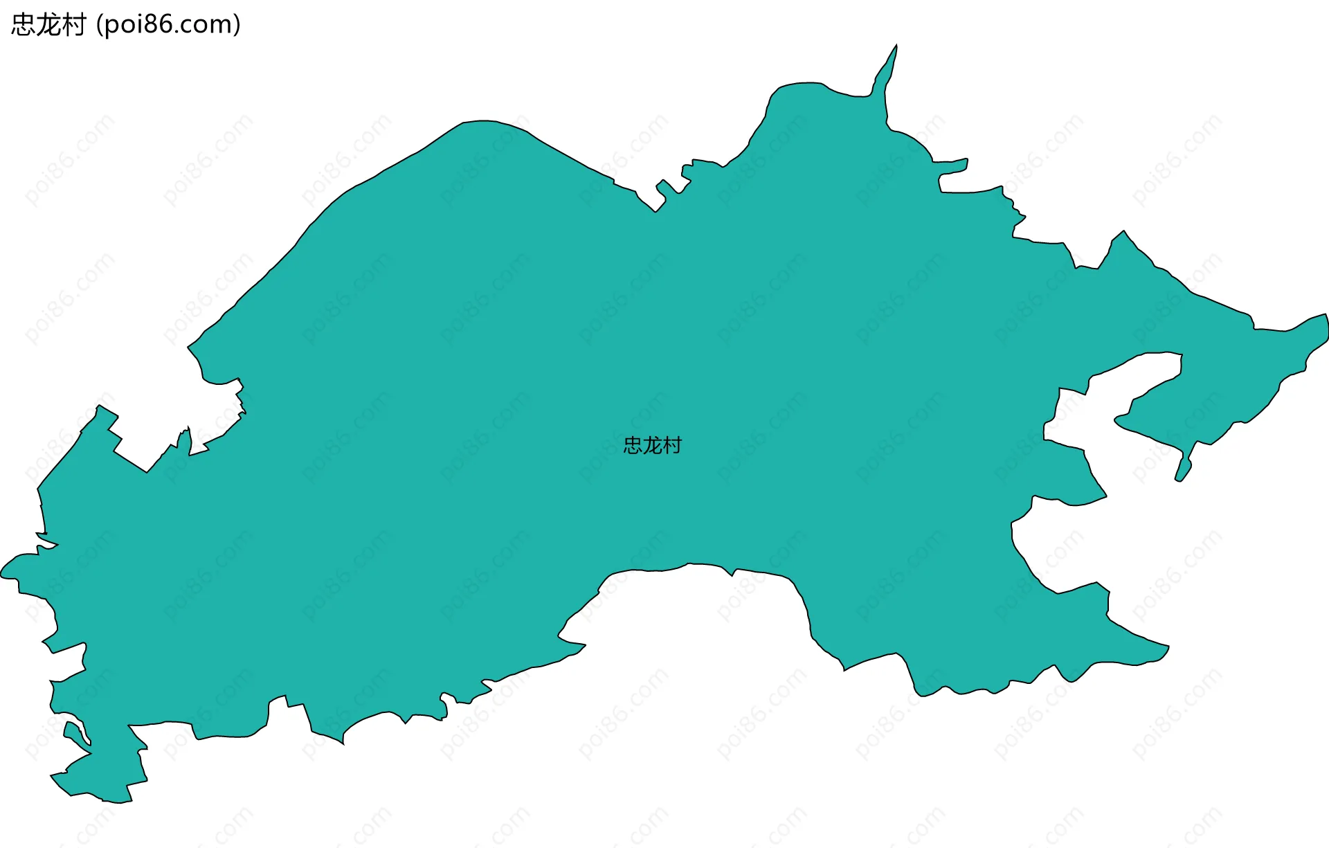 忠龙村边界地图