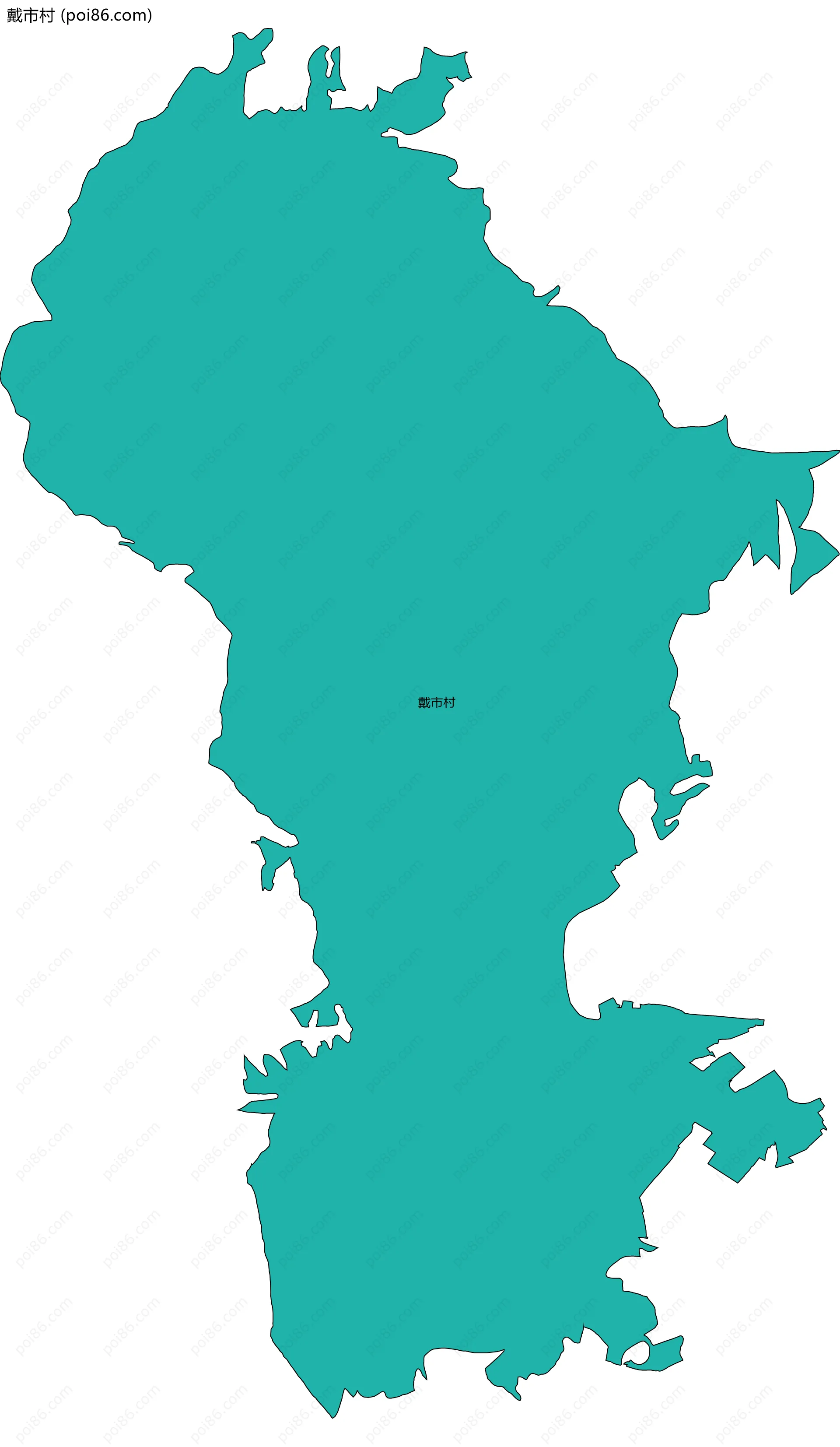 戴市村边界地图