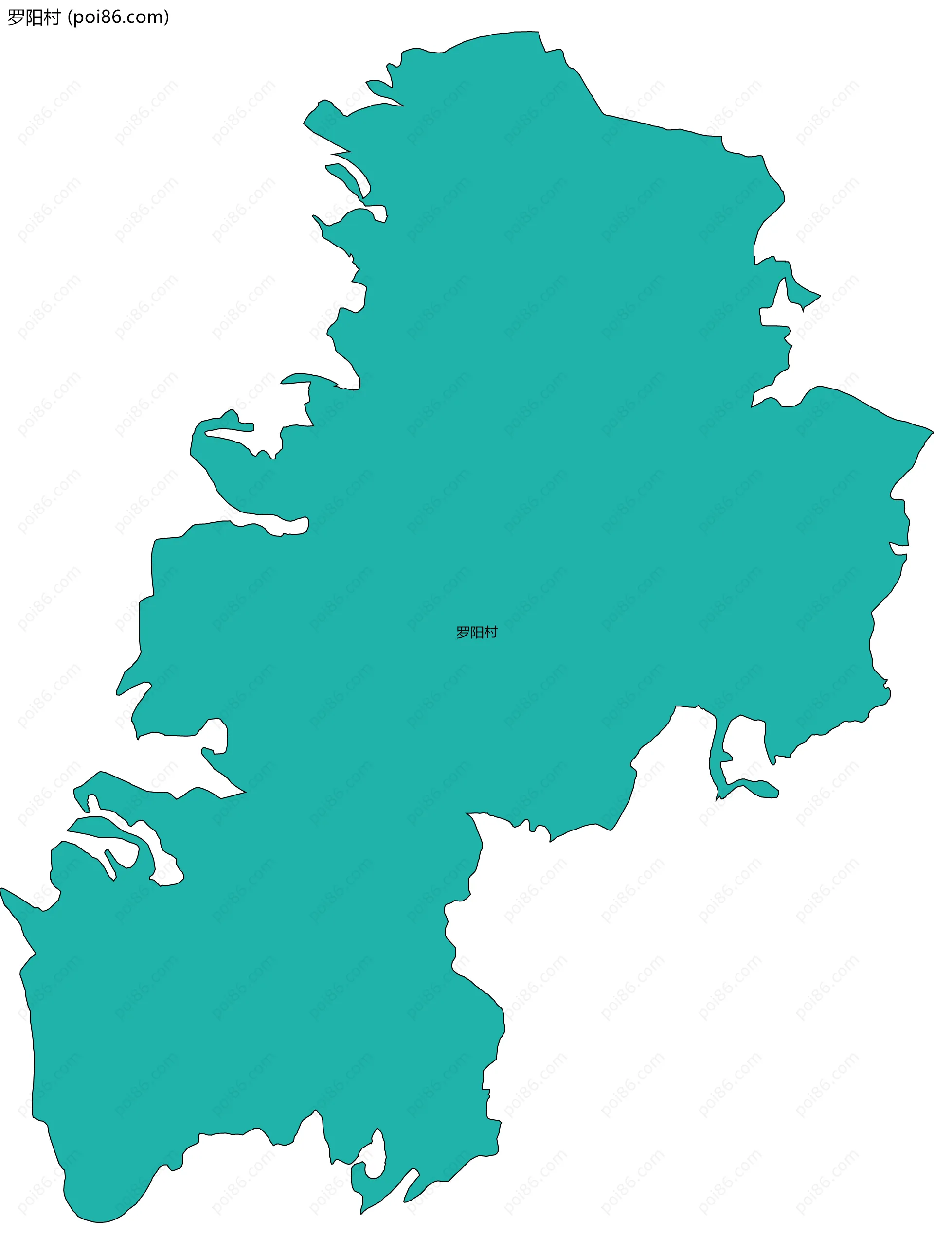 罗阳村边界地图