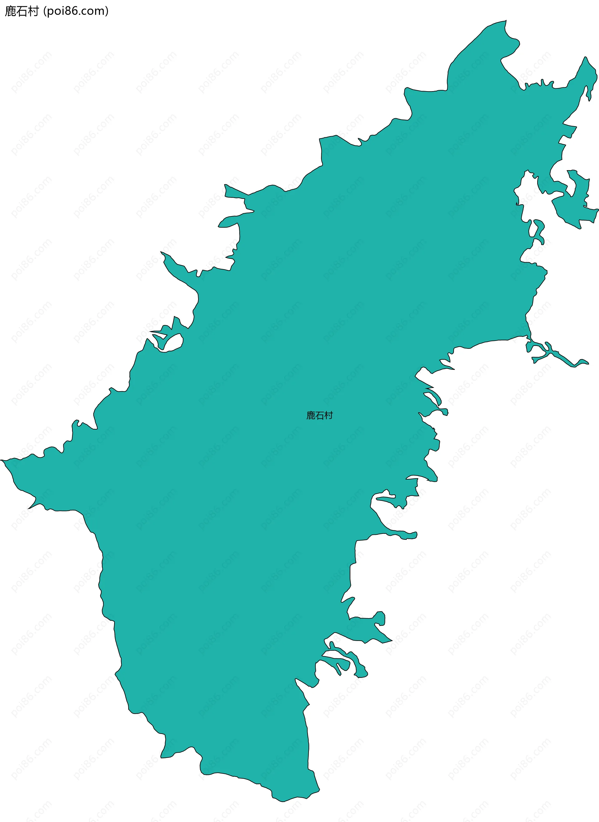 鹿石村边界地图