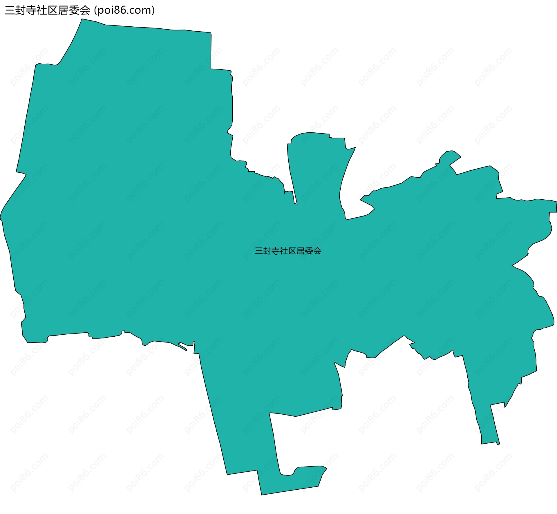 三封寺社区居委会边界地图