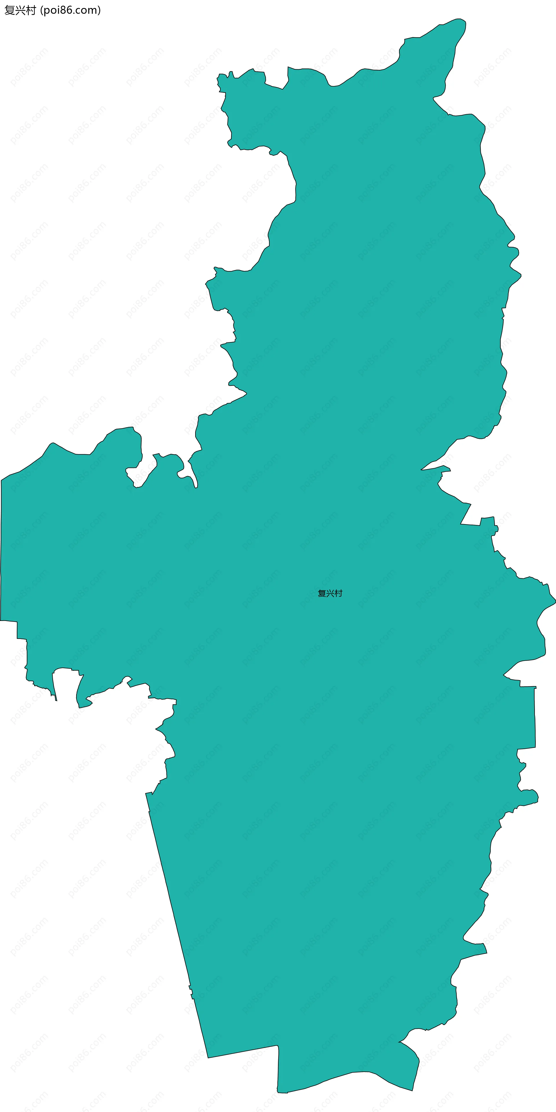 复兴村边界地图