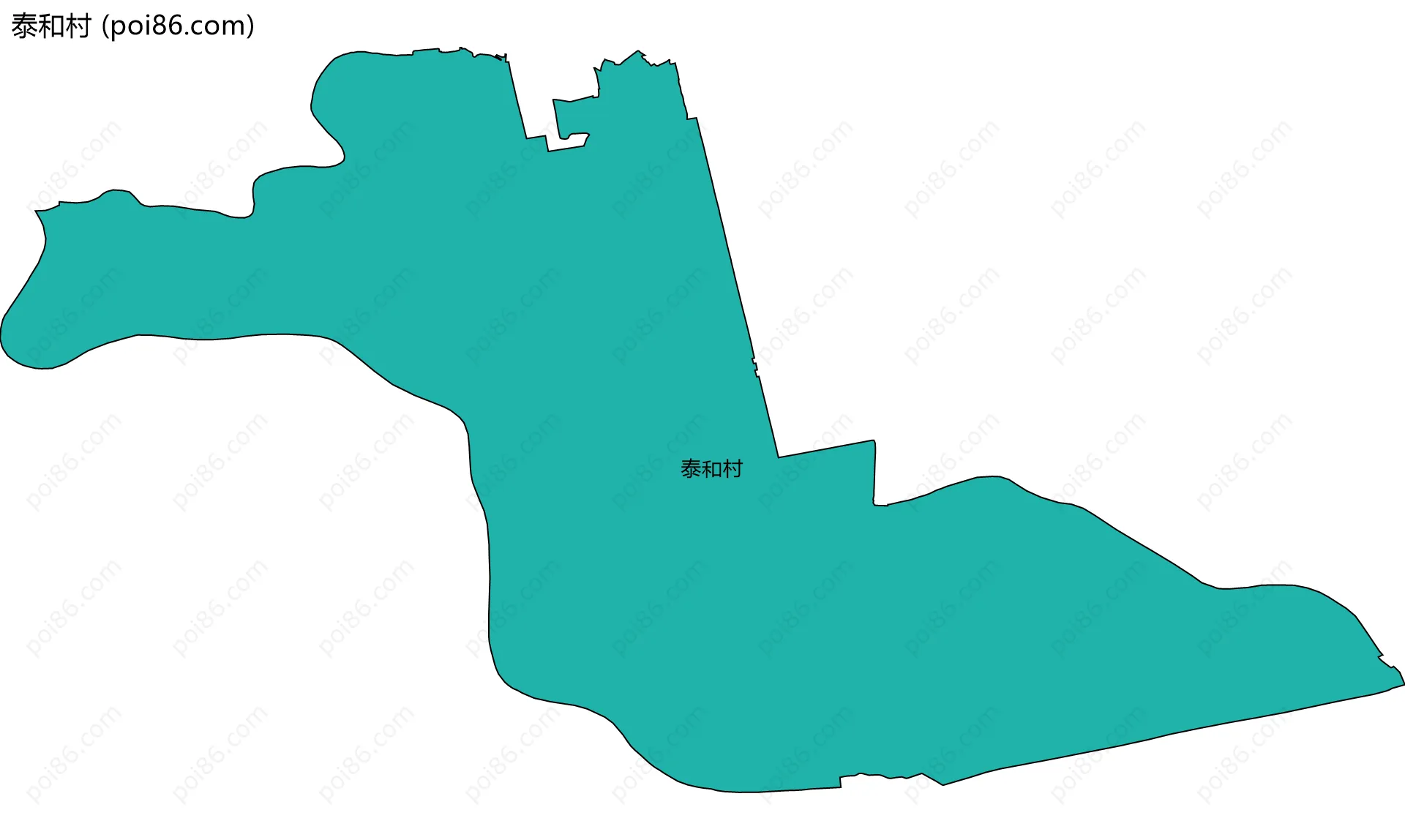 泰和村边界地图