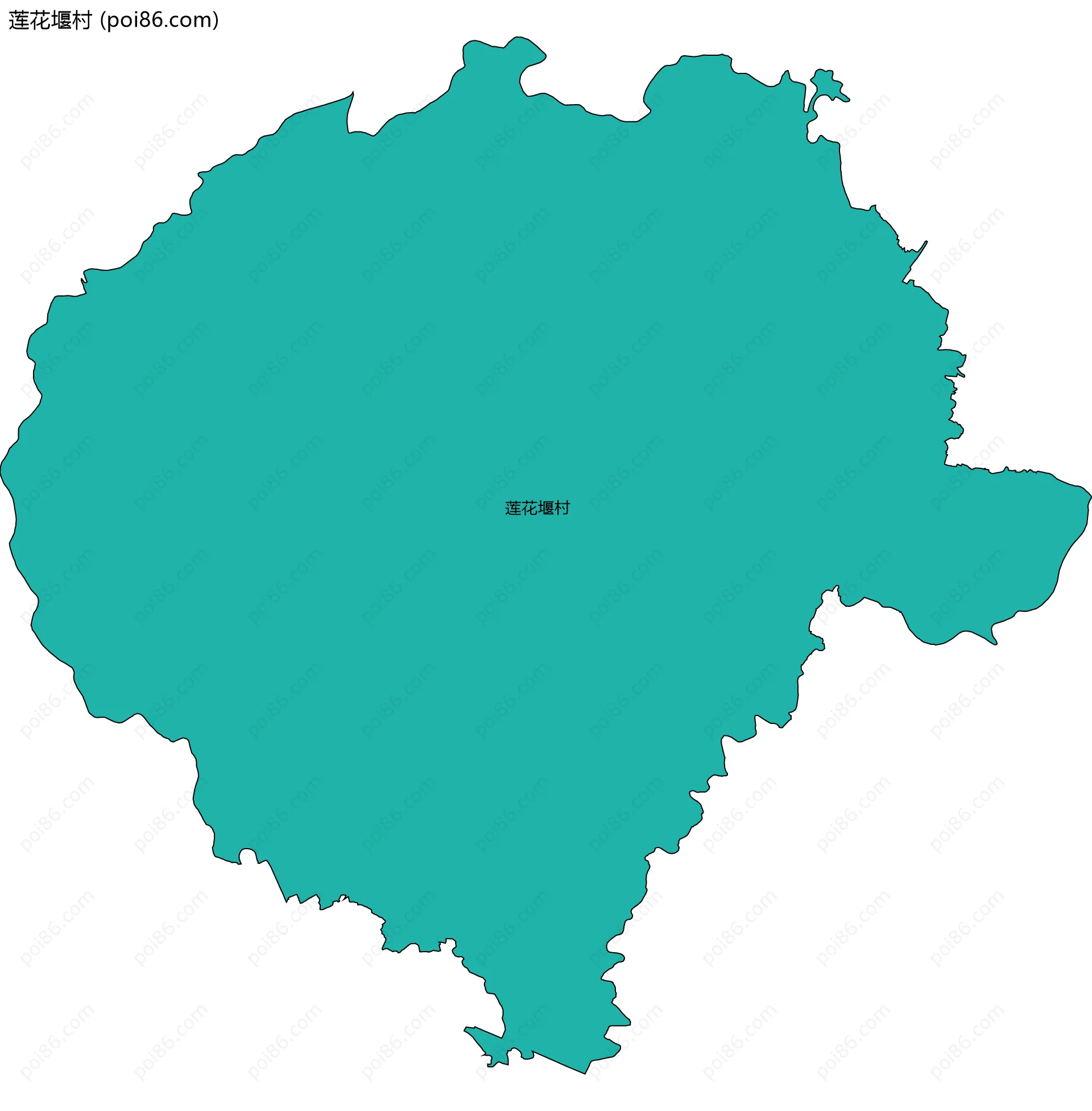 莲花堰村边界地图