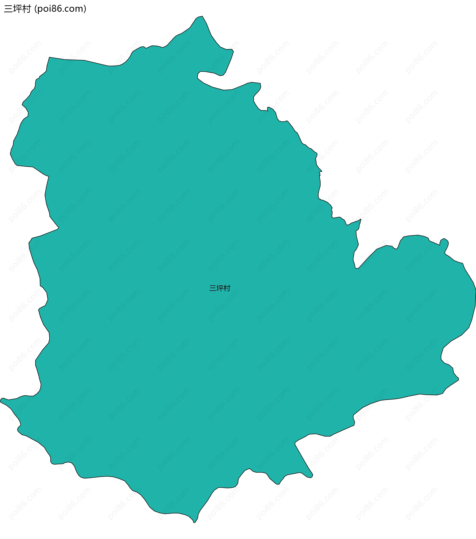 三坪村边界地图