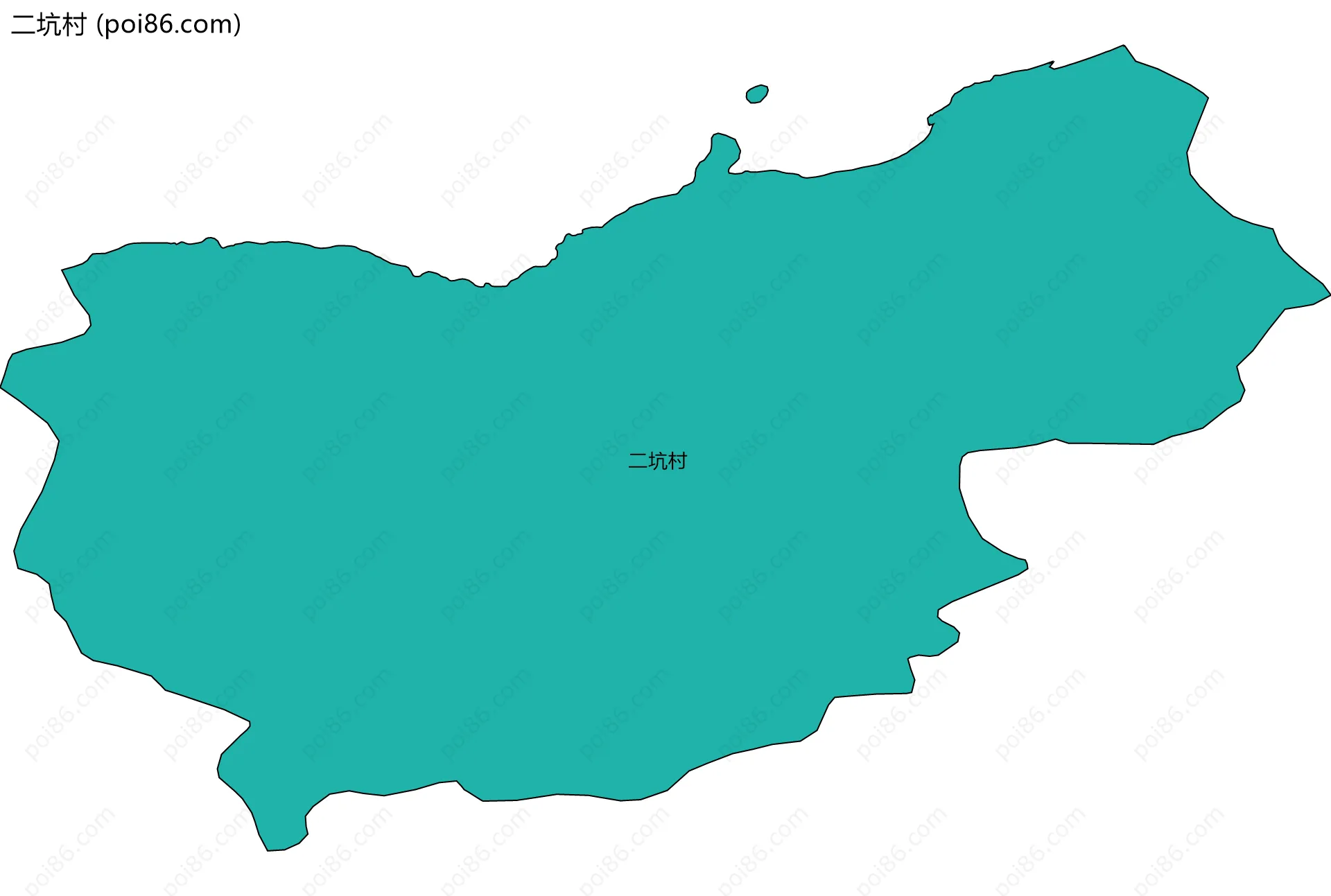 二坑村边界地图