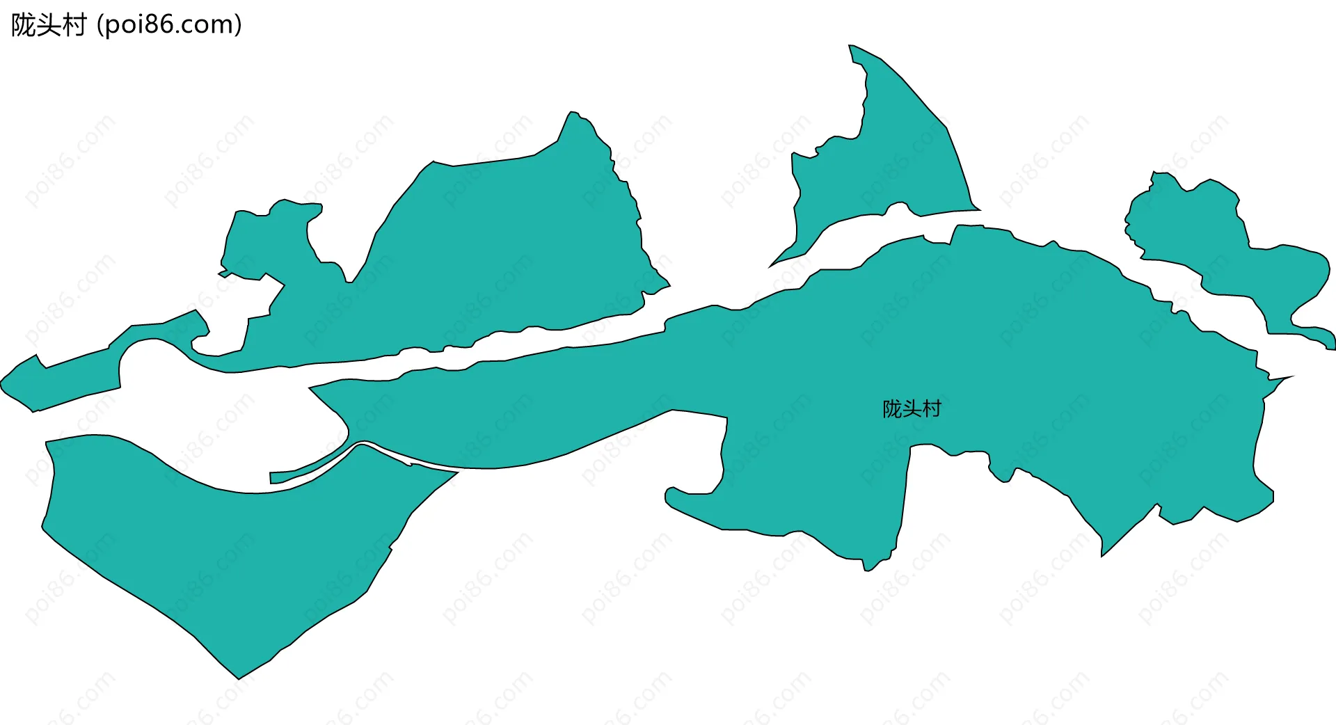 陇头村边界地图