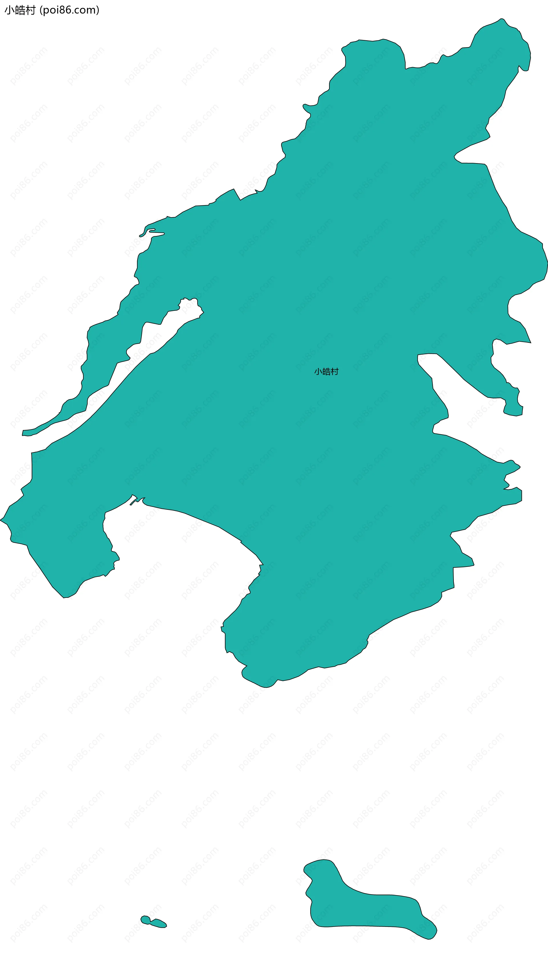 小皓村边界地图