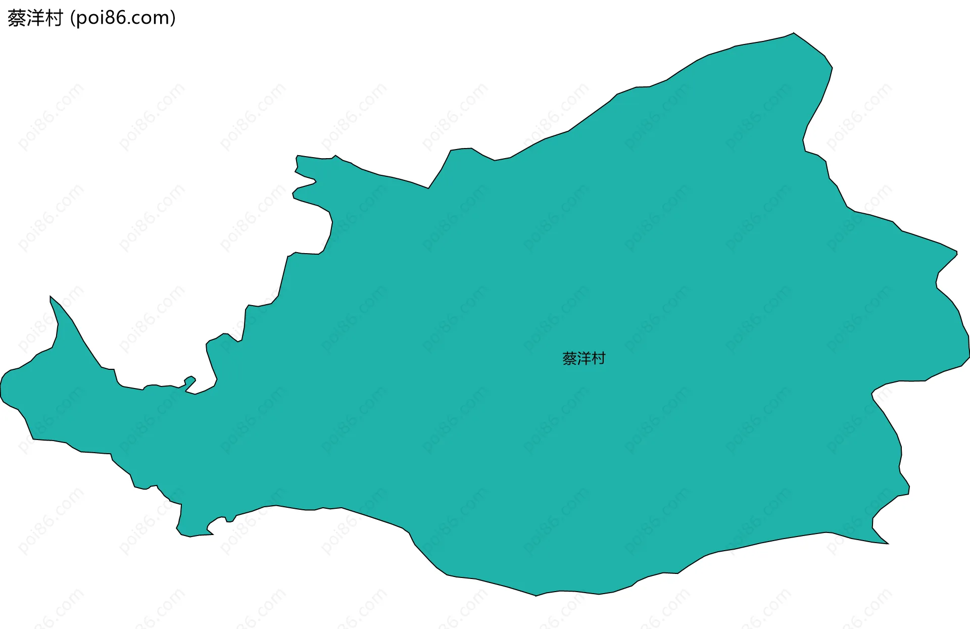 蔡洋村边界地图