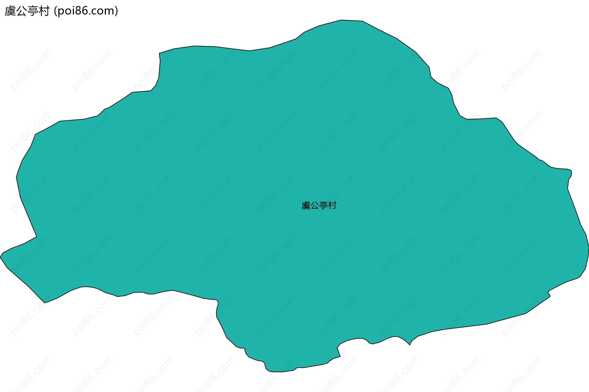 虞公亭村边界地图