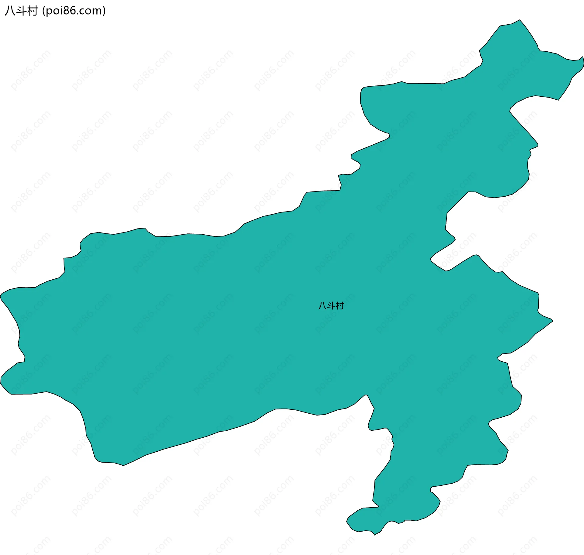 八斗村边界地图