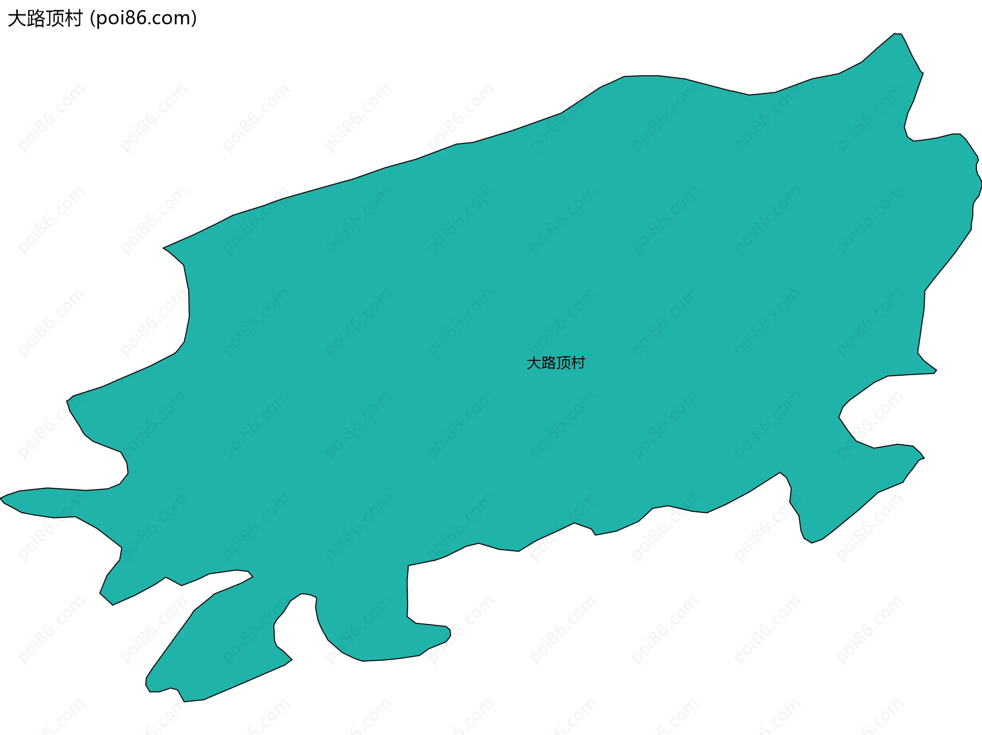 大路顶村边界地图