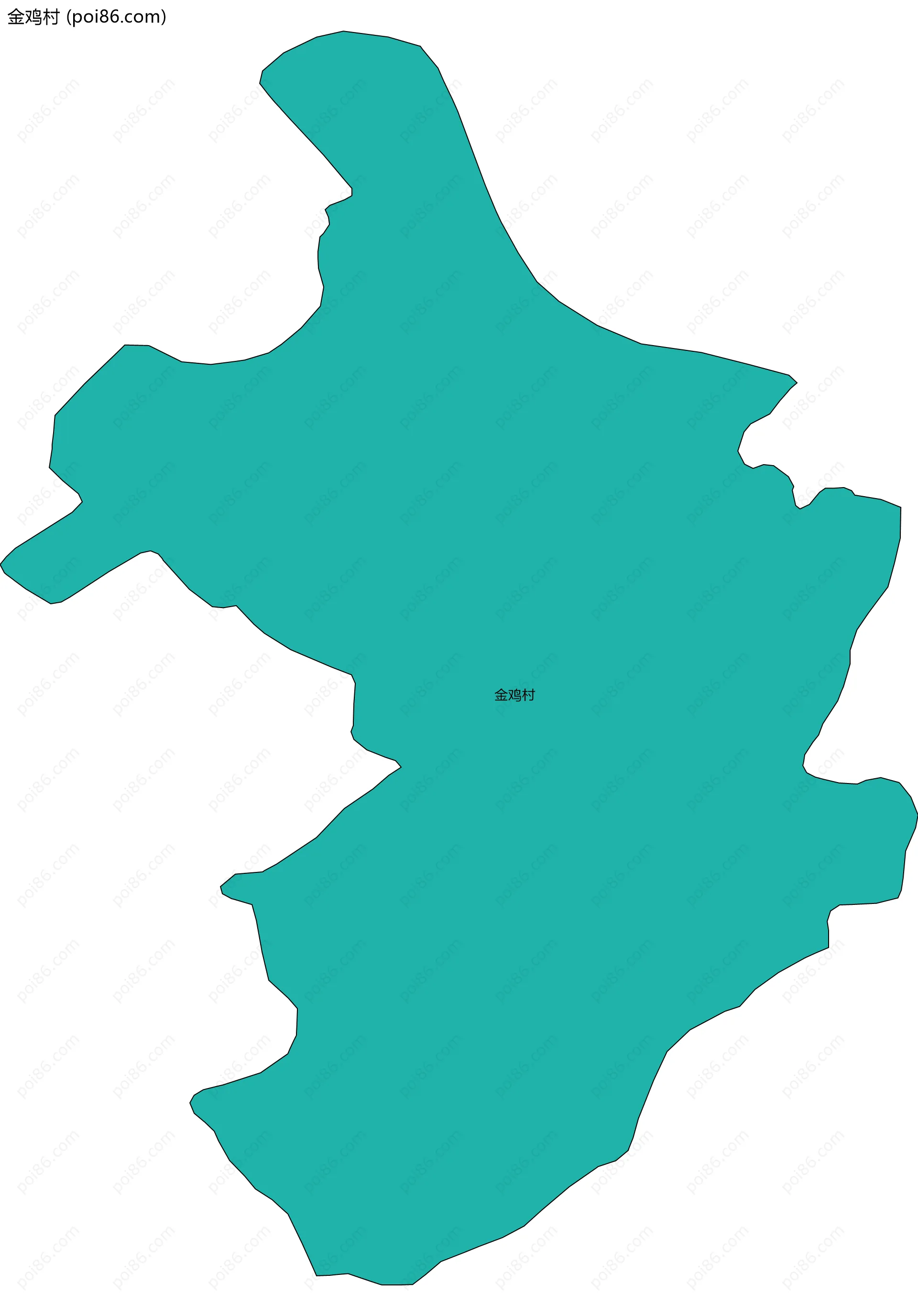 金鸡村边界地图