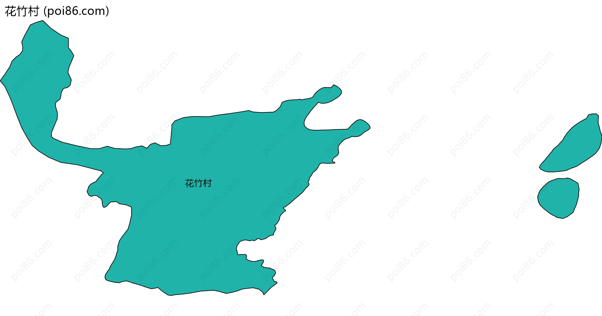 花竹村边界地图