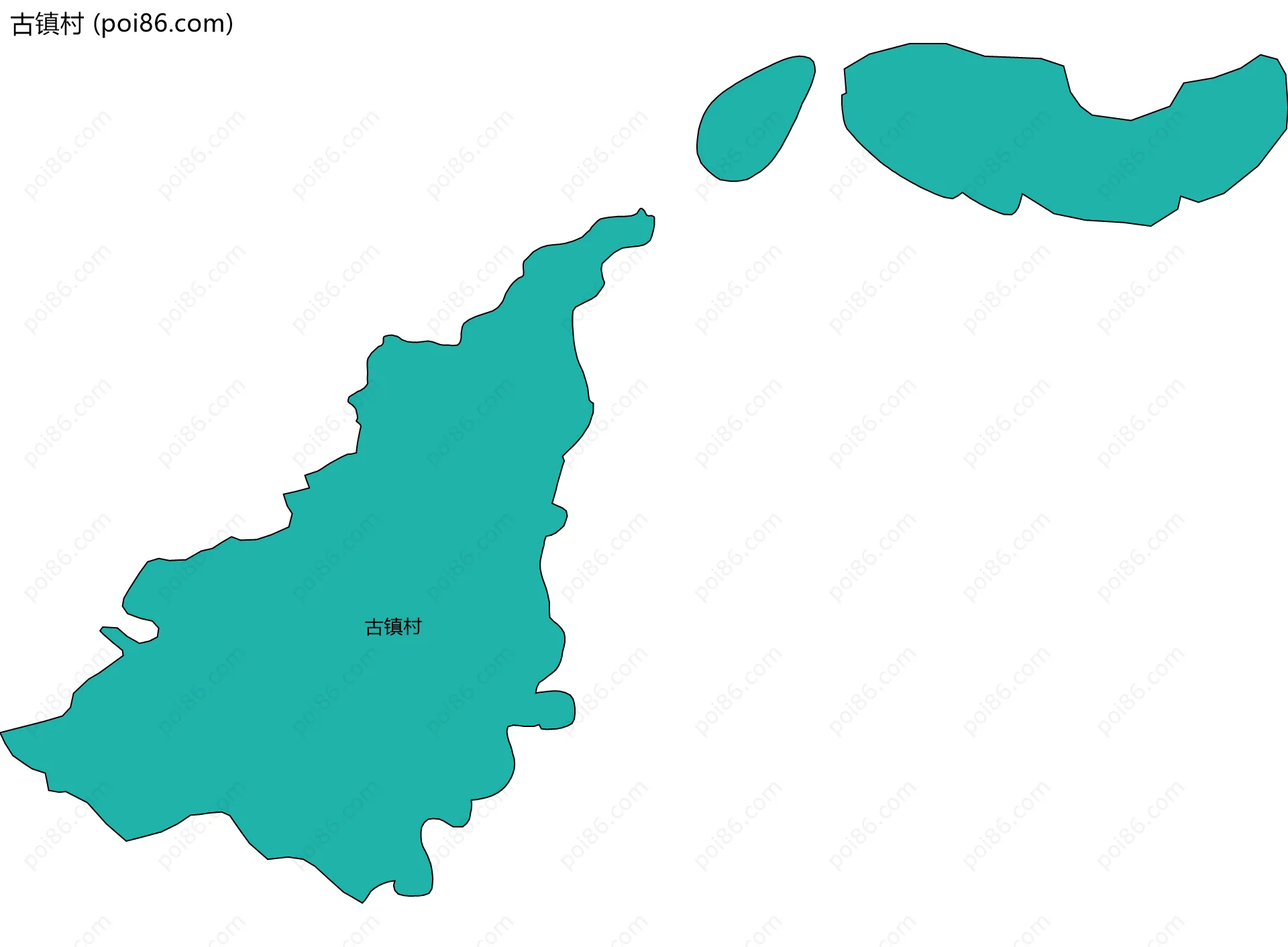 古镇村边界地图