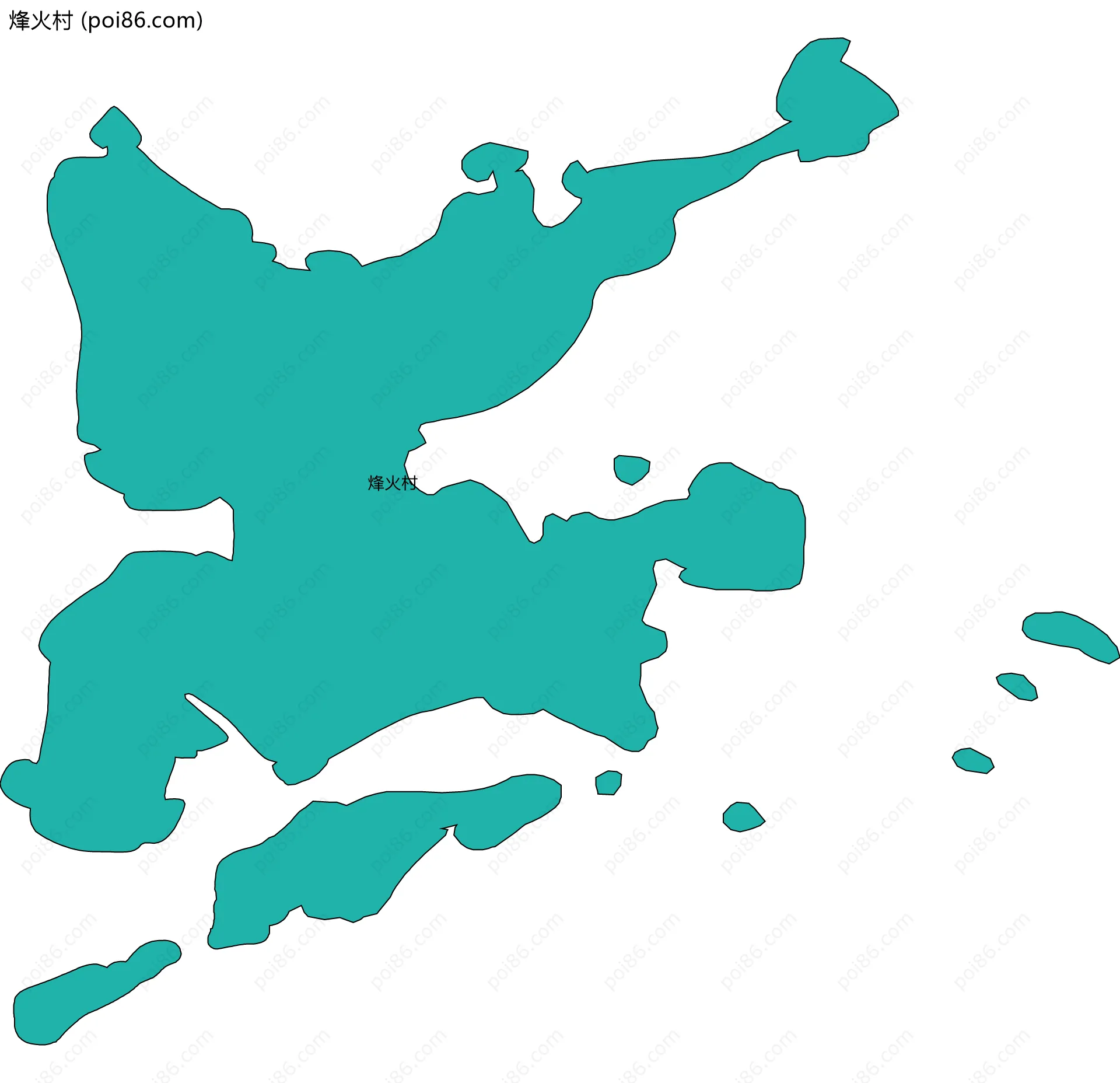 烽火村边界地图