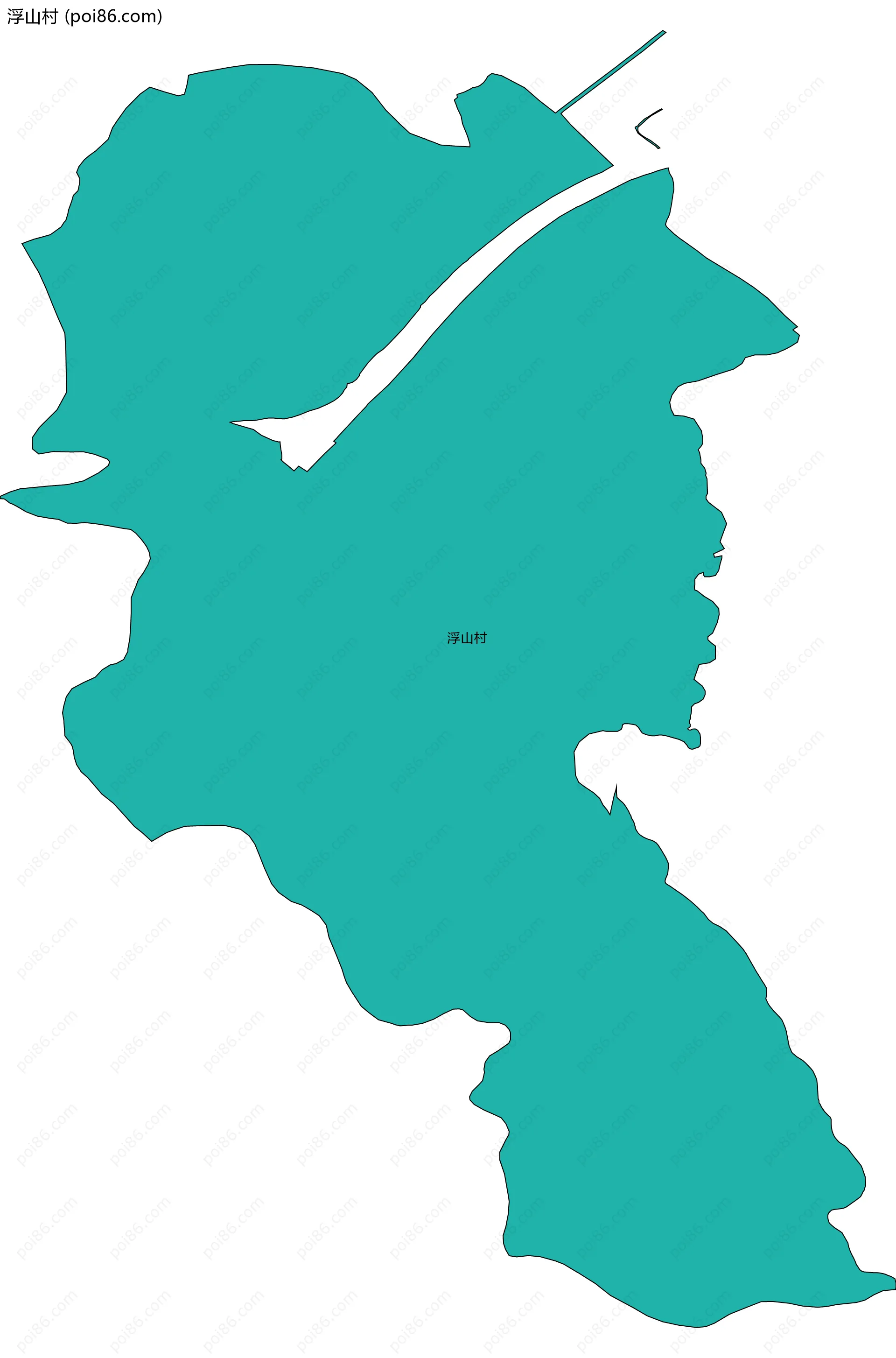 浮山村边界地图