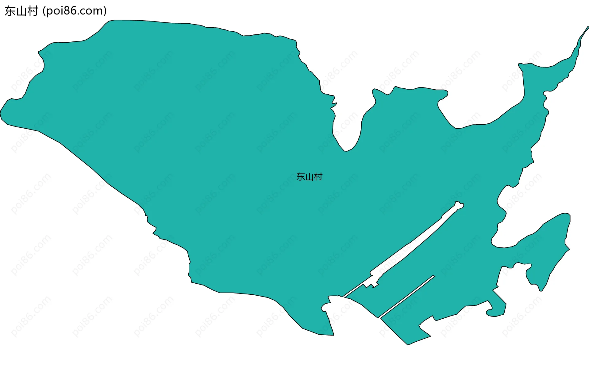东山村边界地图