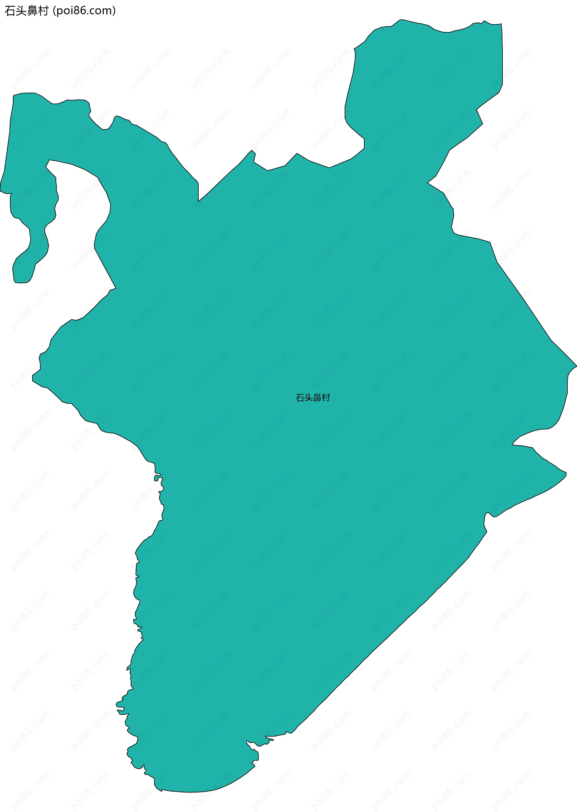 石头鼻村边界地图