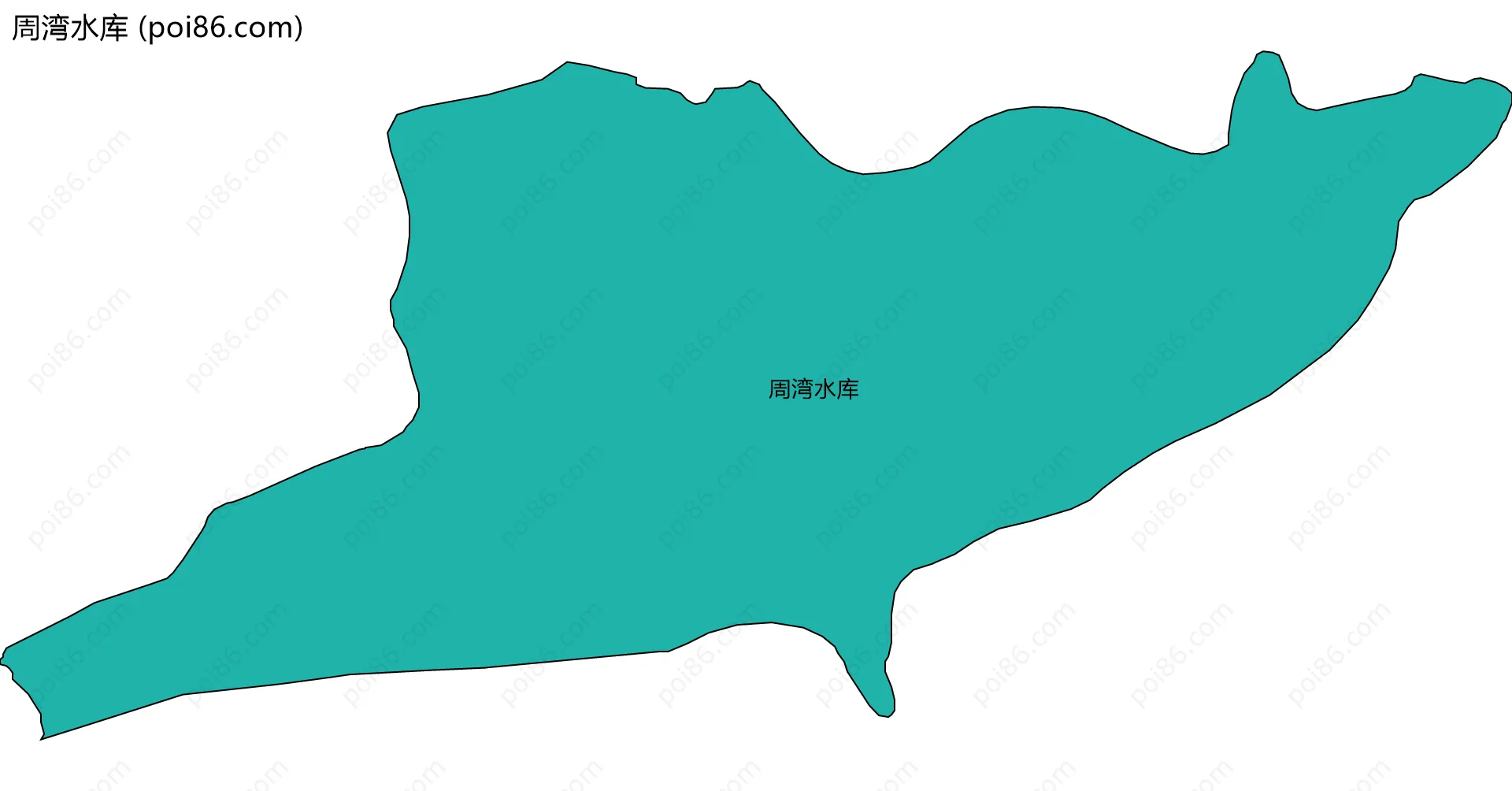 周湾水库边界地图