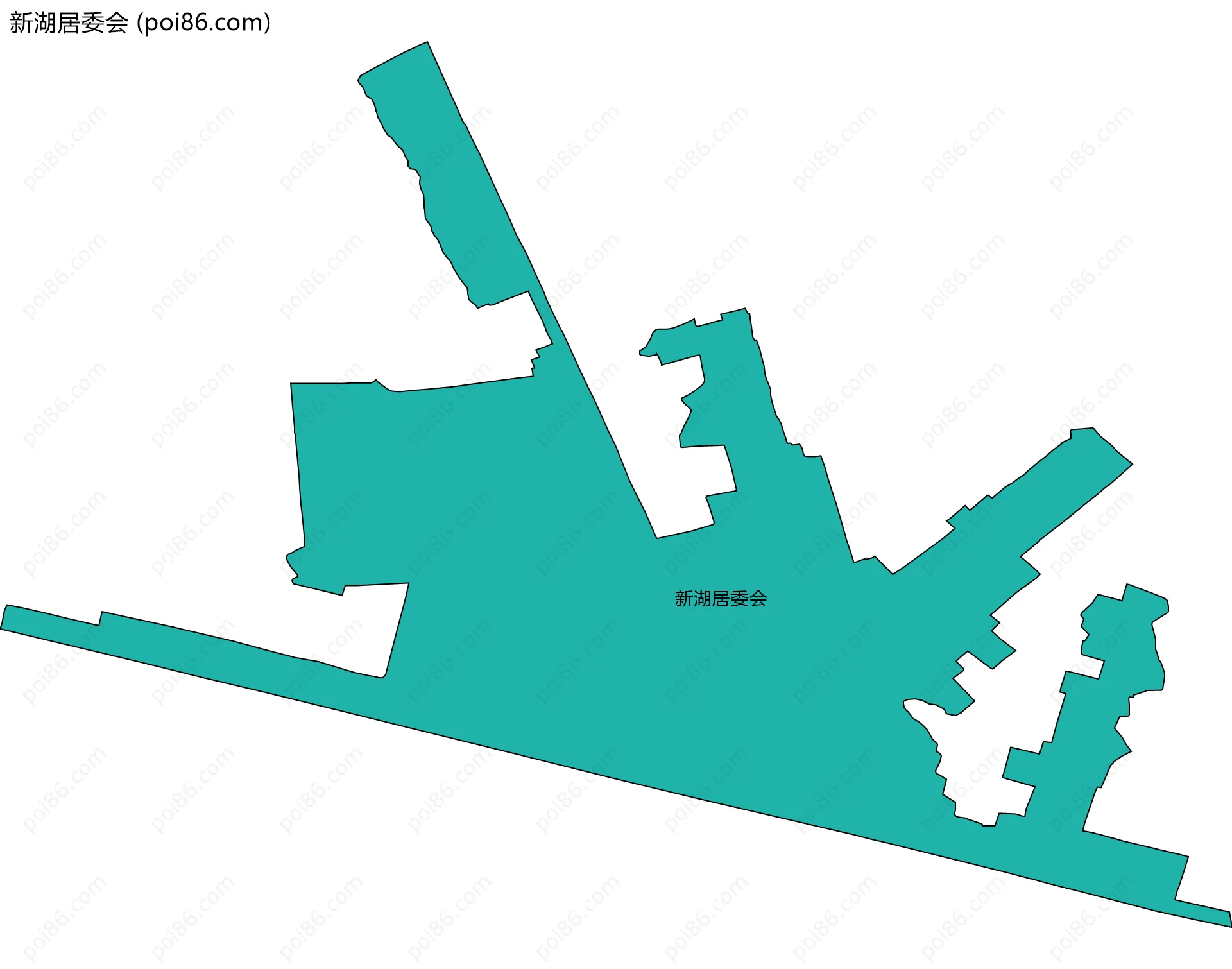 新湖居委会边界地图