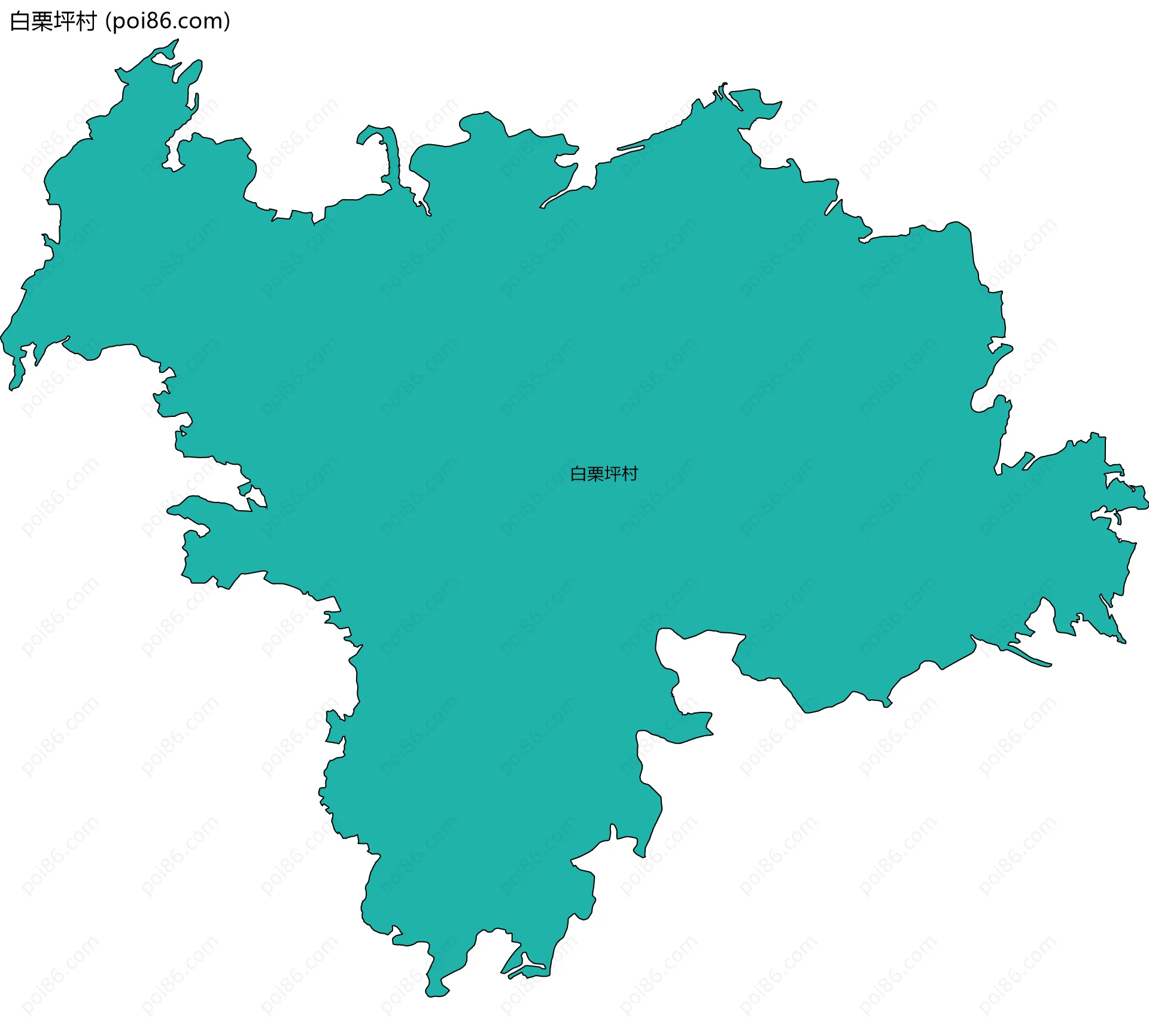 白栗坪村边界地图