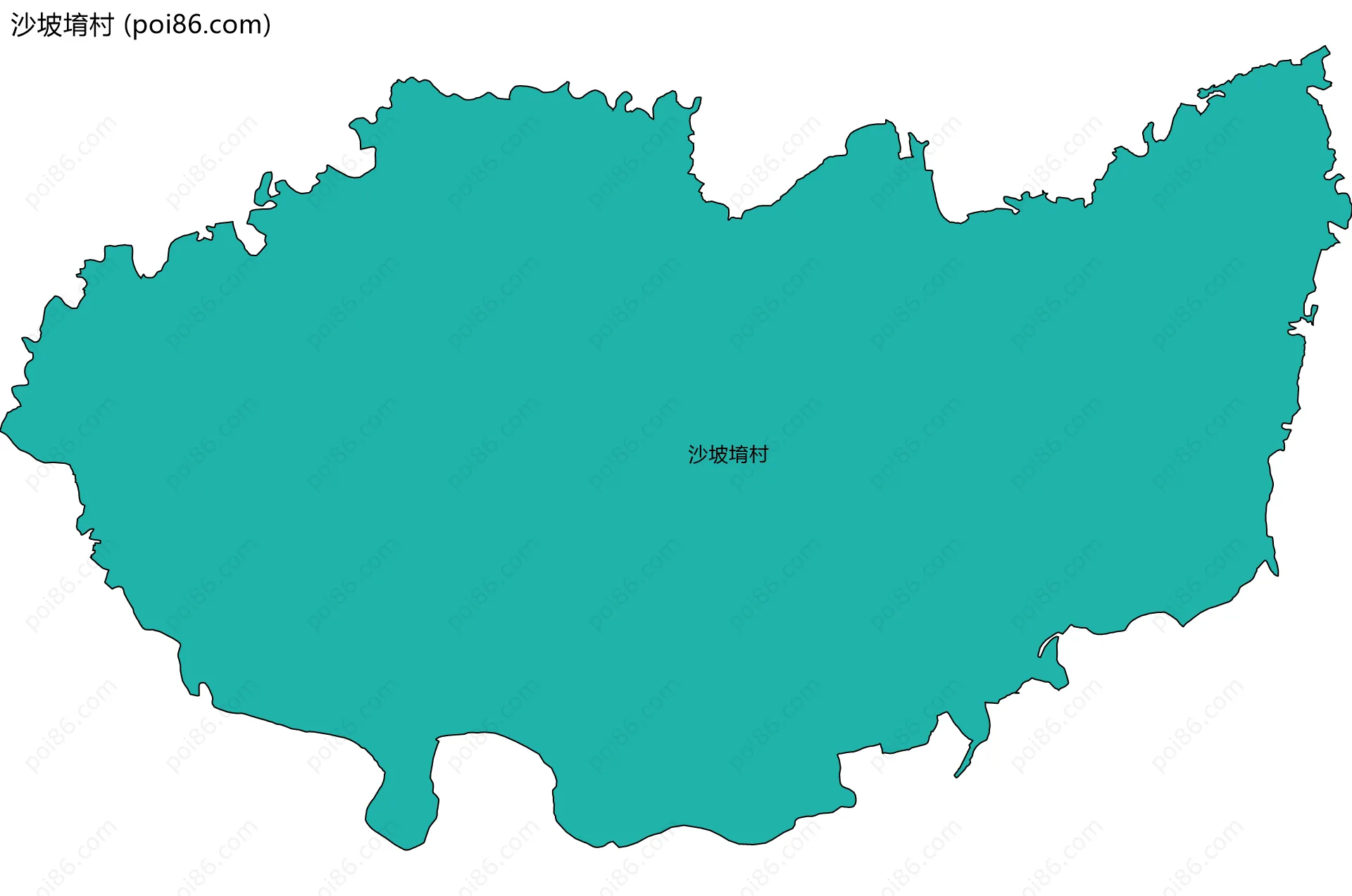 沙坡堉村边界地图