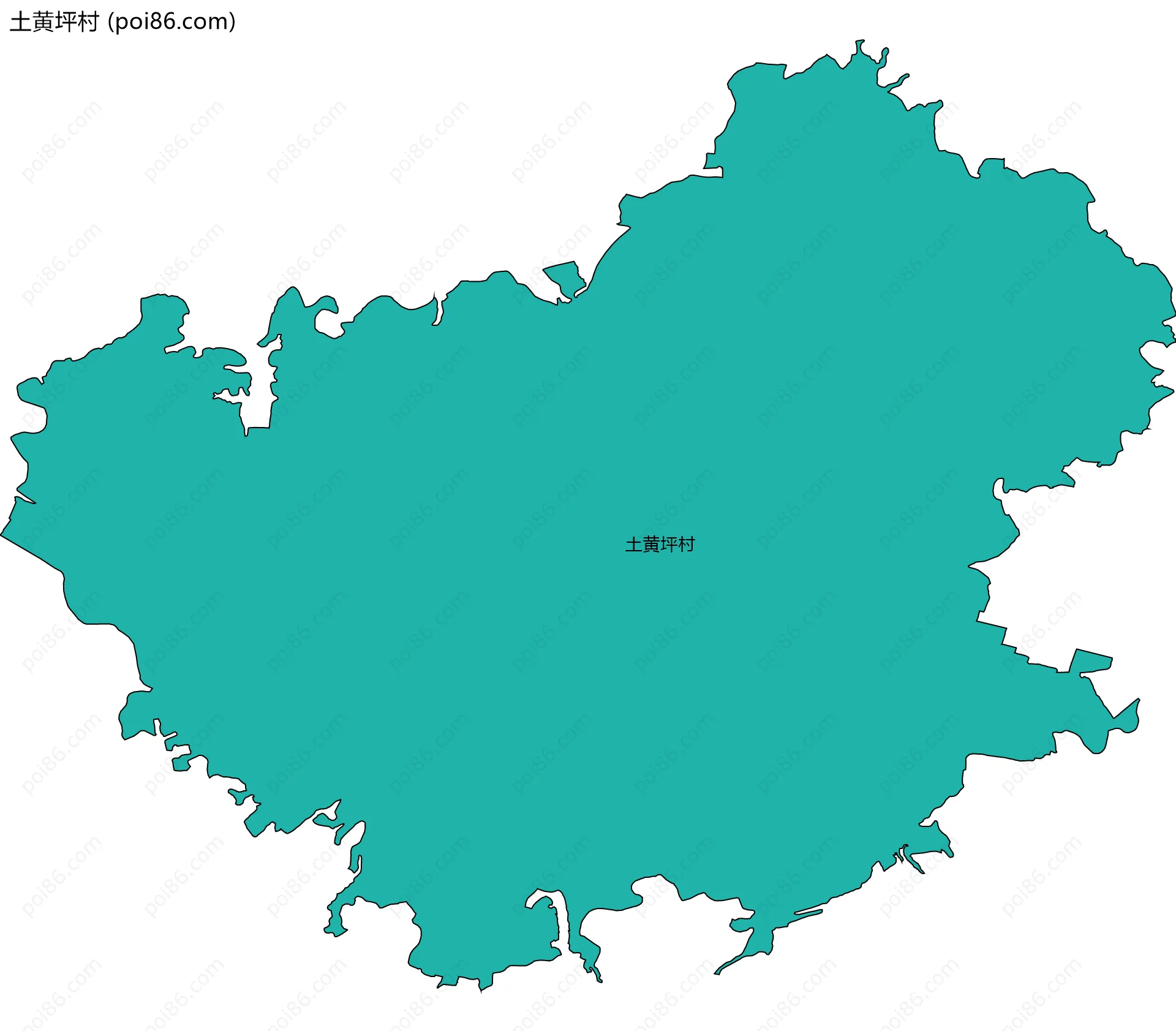 土黄坪村边界地图
