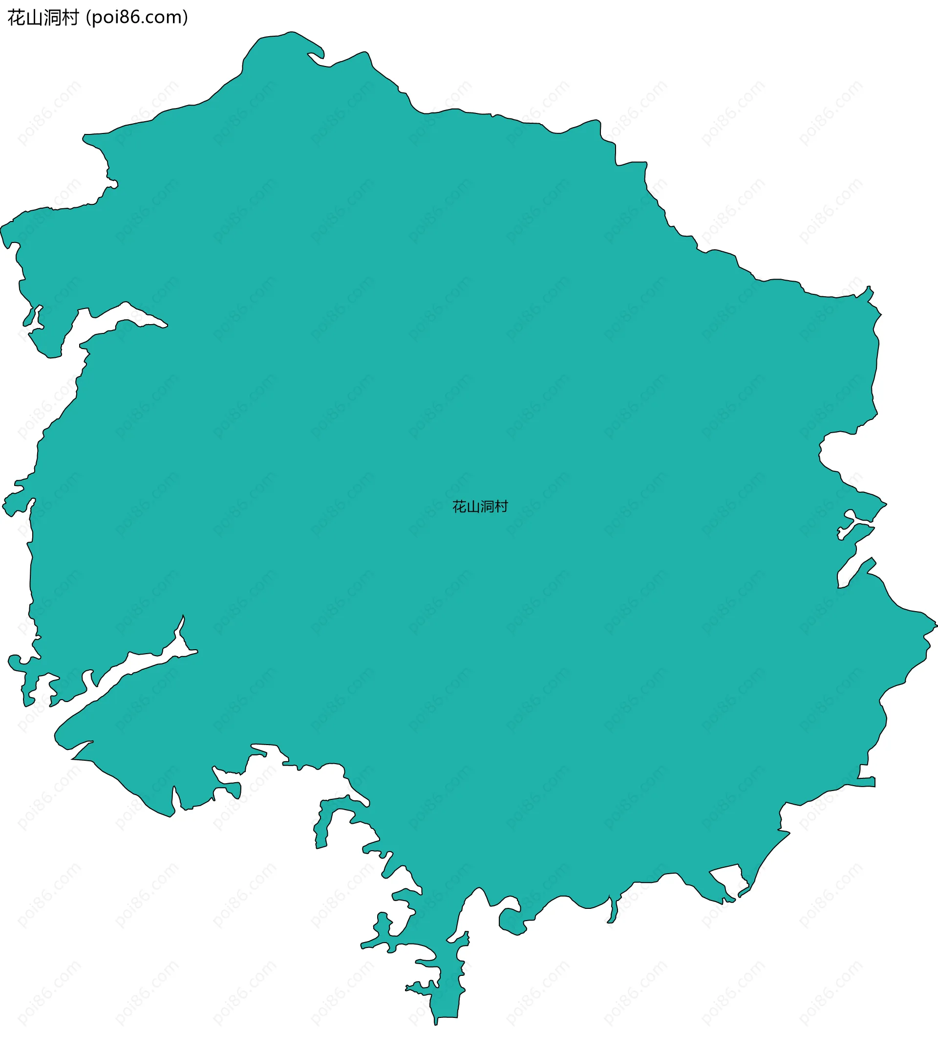 花山洞村边界地图