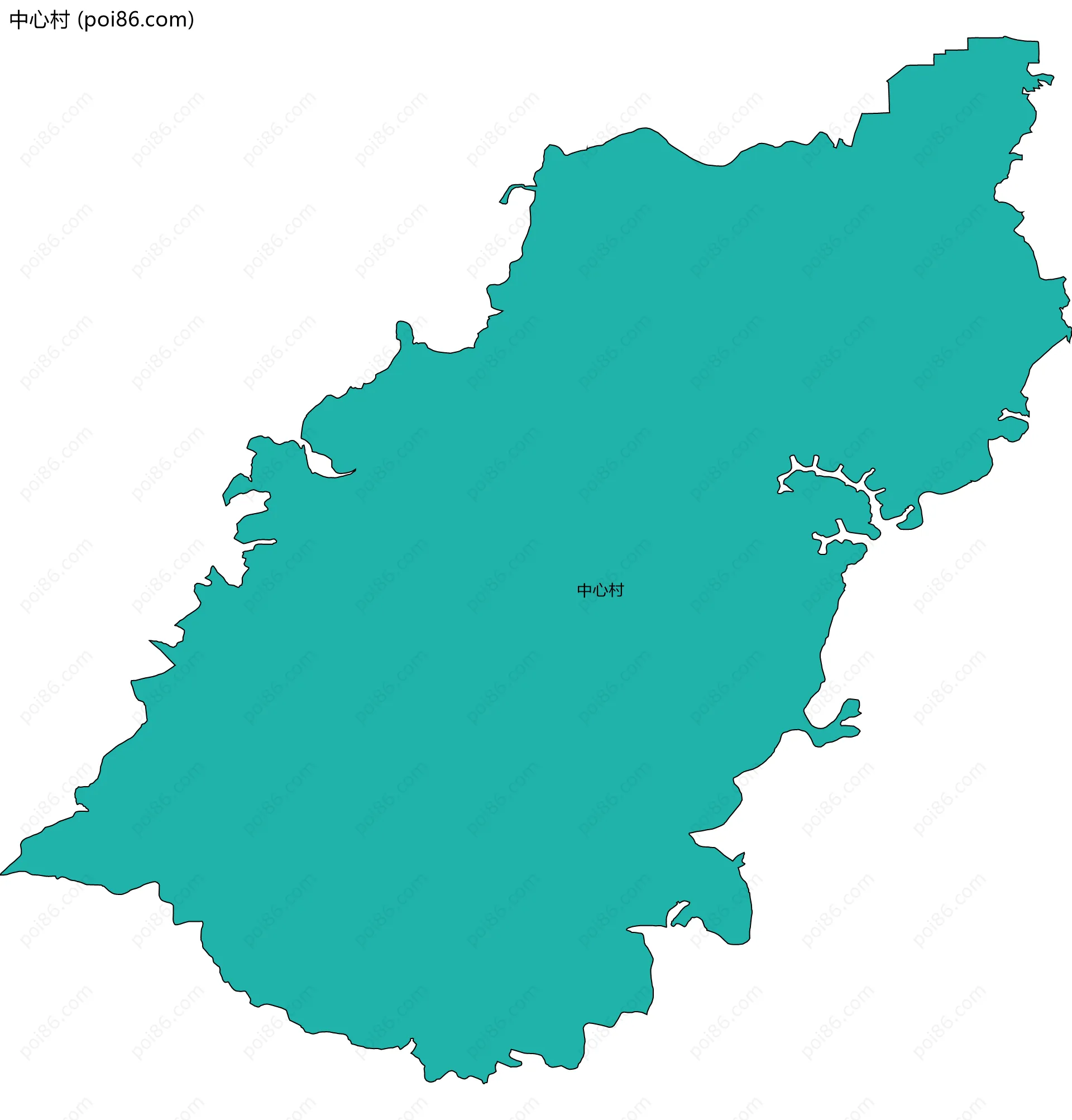 中心村边界地图