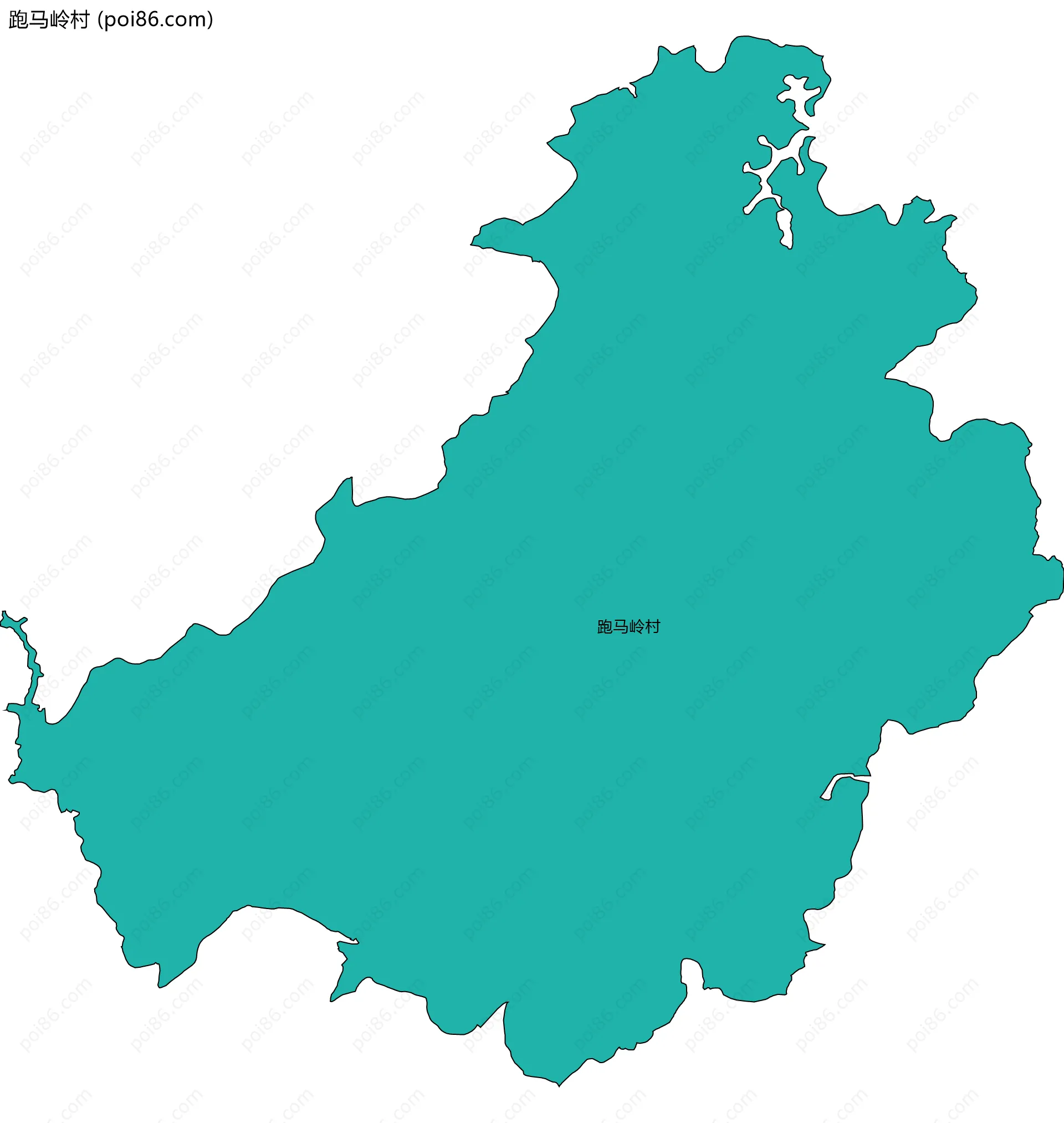 跑马岭村边界地图