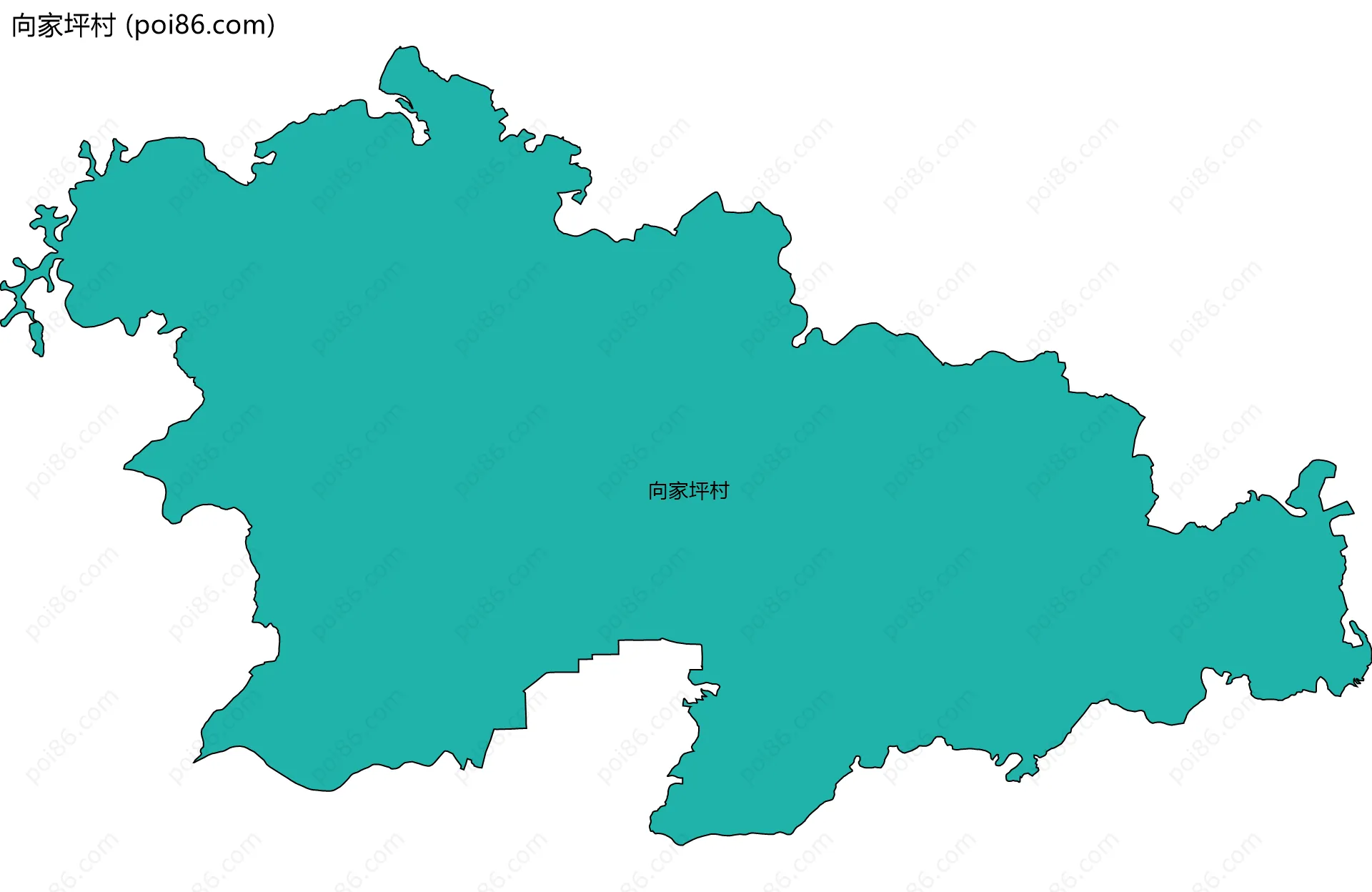 向家坪村边界地图