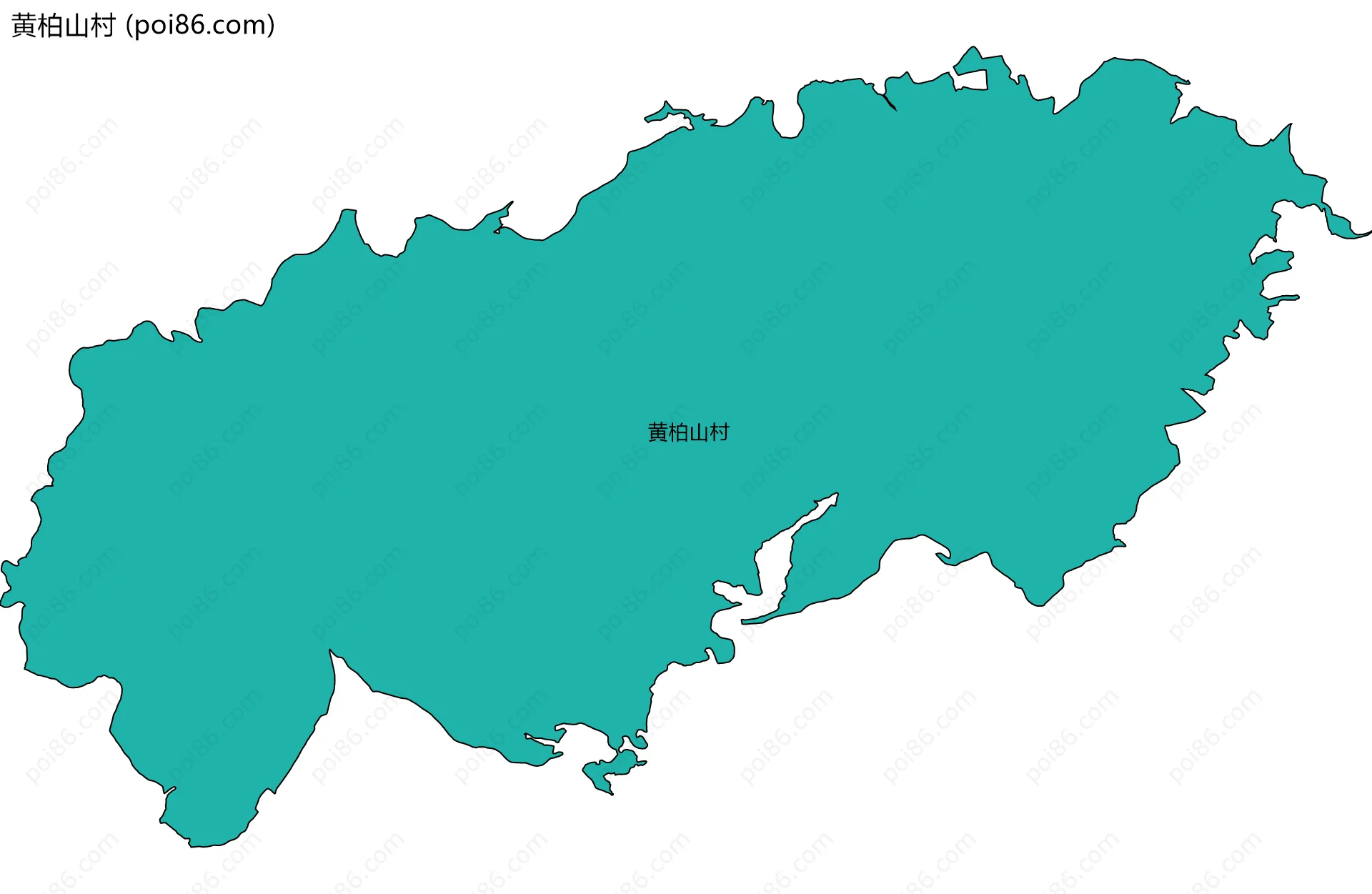 黄柏山村边界地图