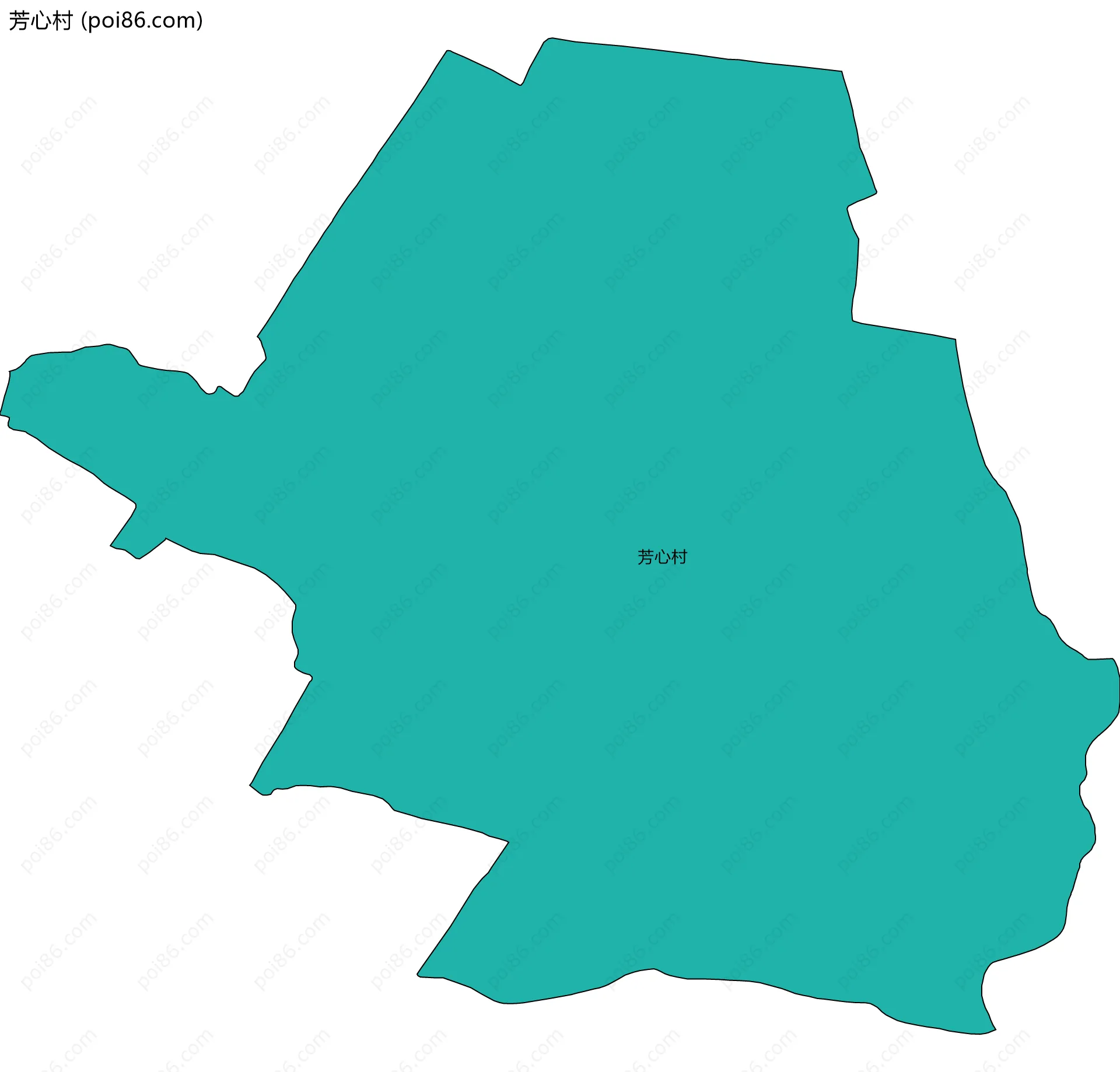 芳心村边界地图