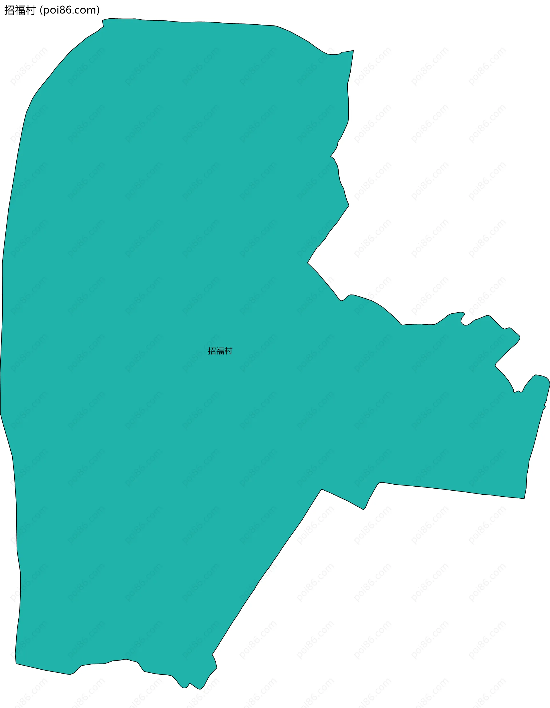 招福村边界地图