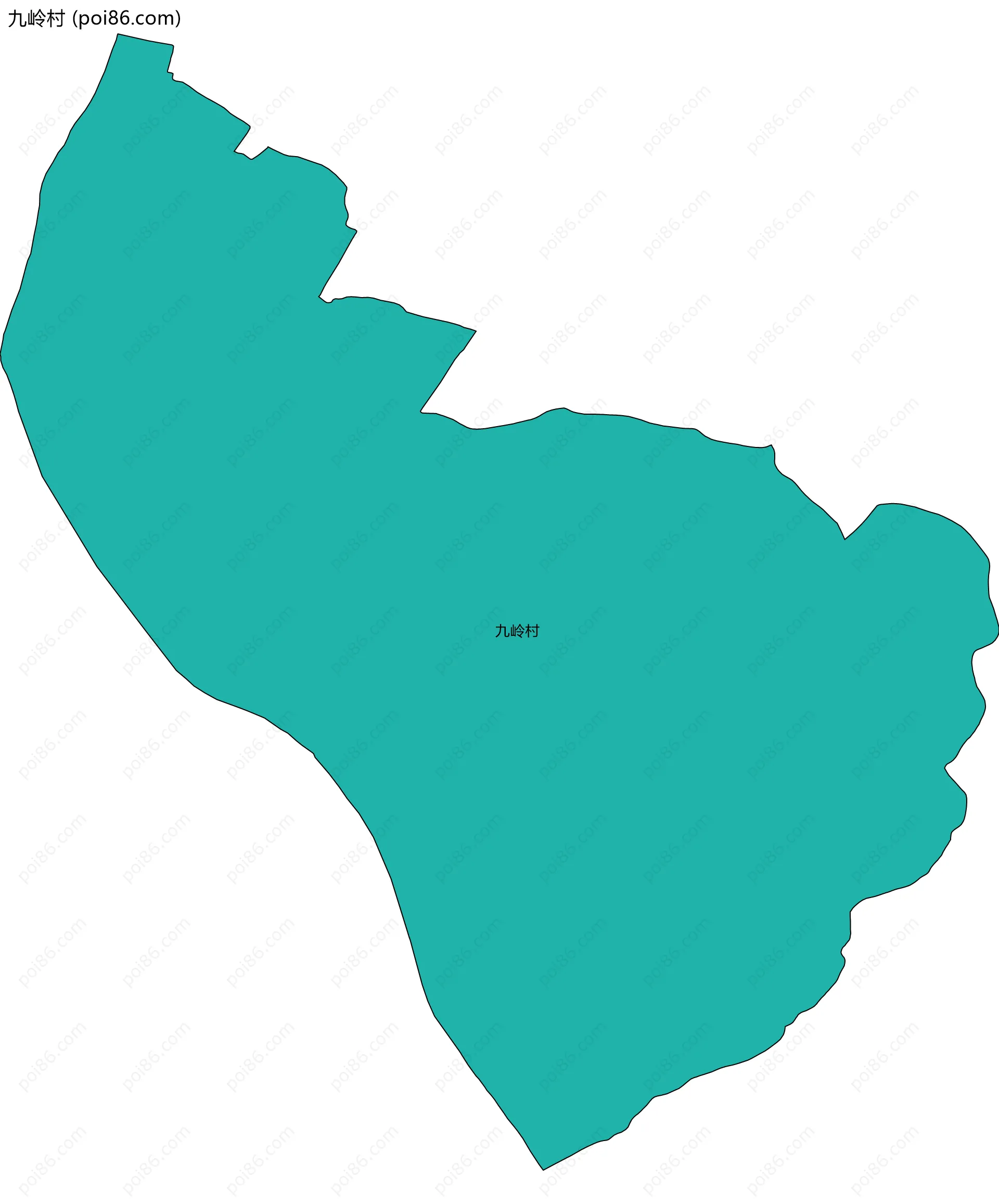 九岭村边界地图