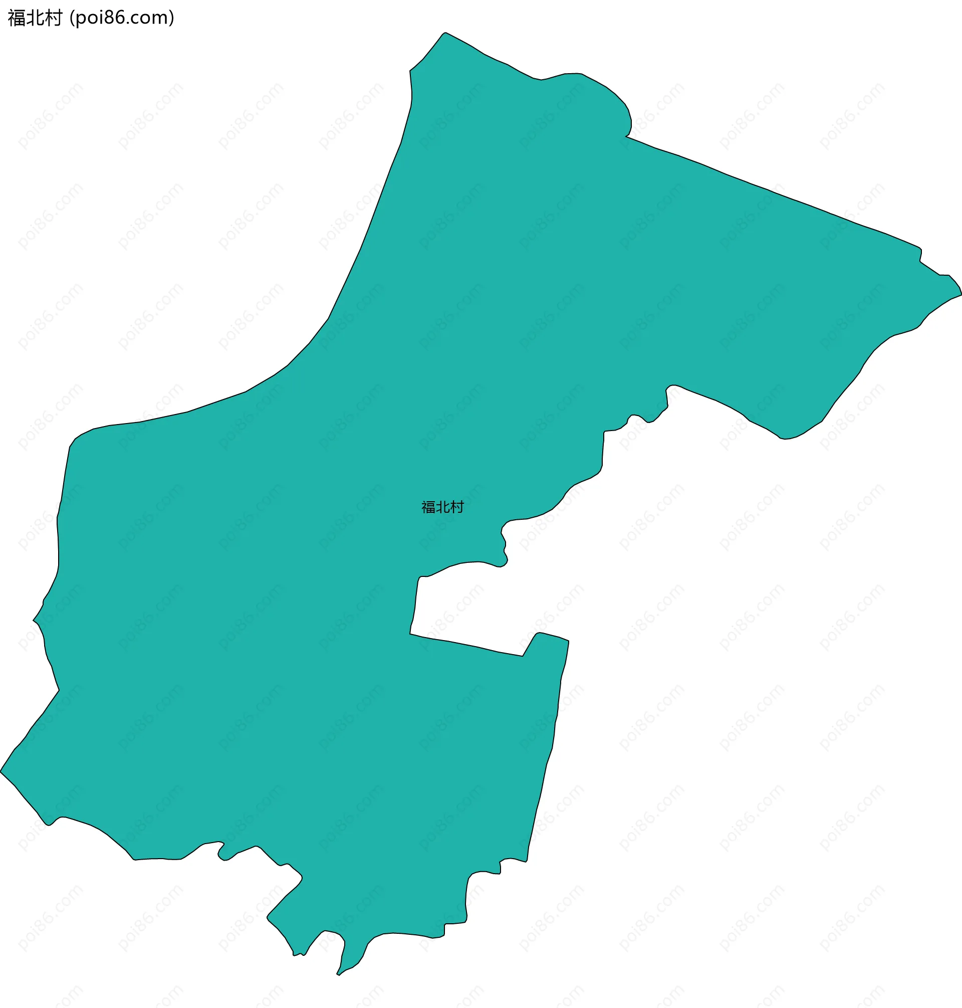 福北村边界地图