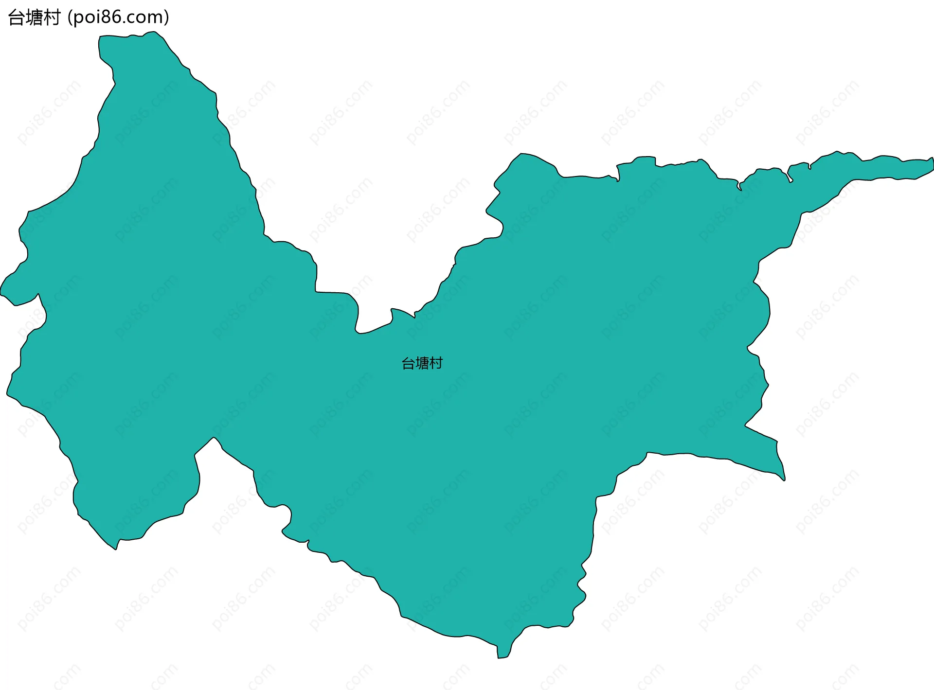 台塘村边界地图