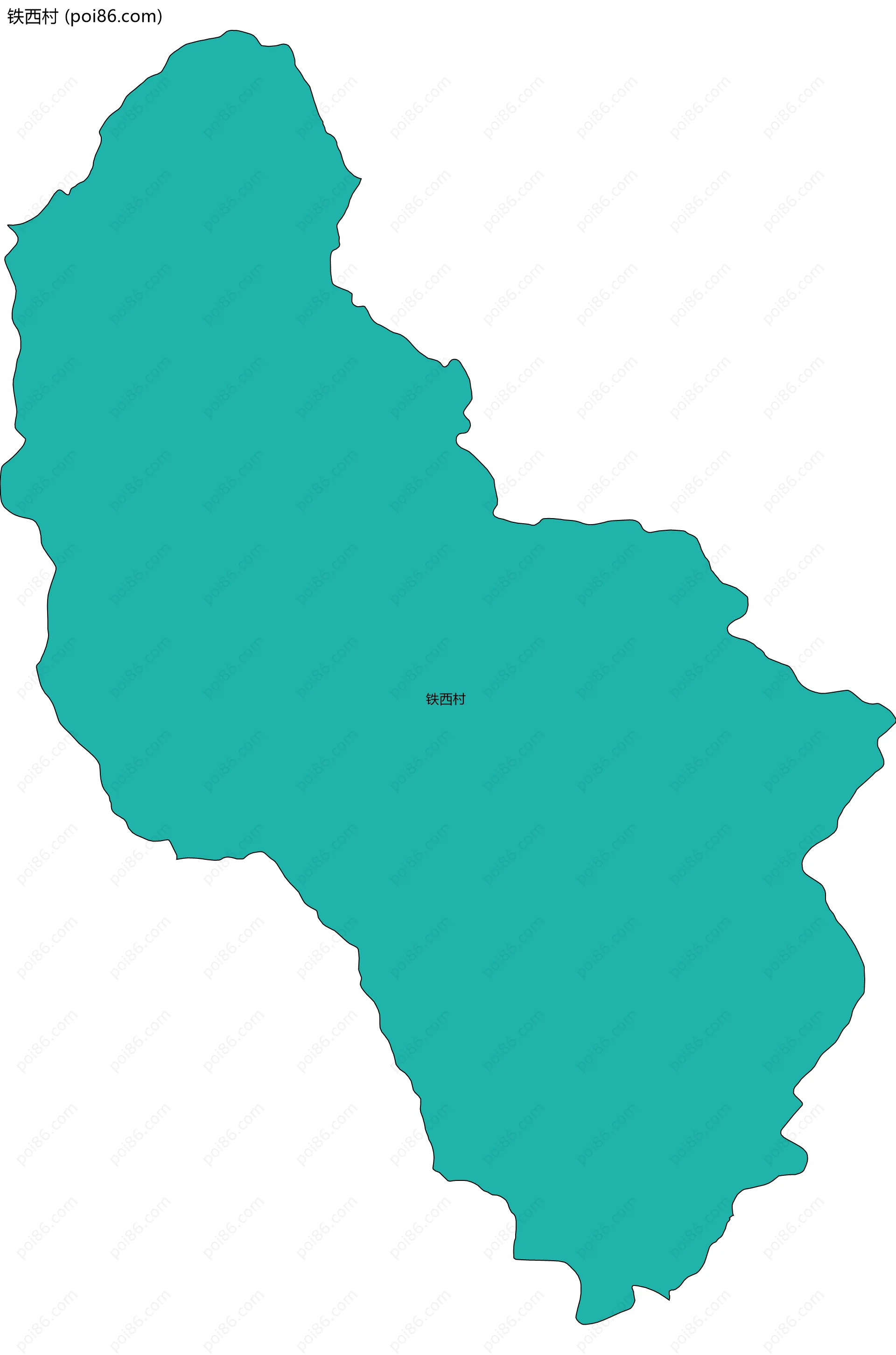 铁西村边界地图