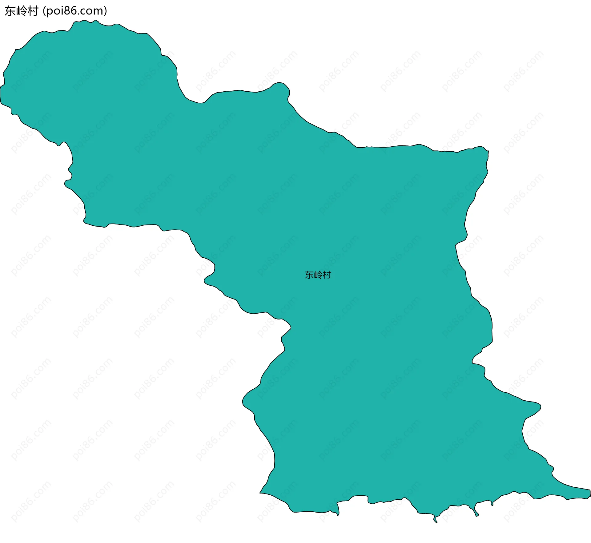 东岭村边界地图