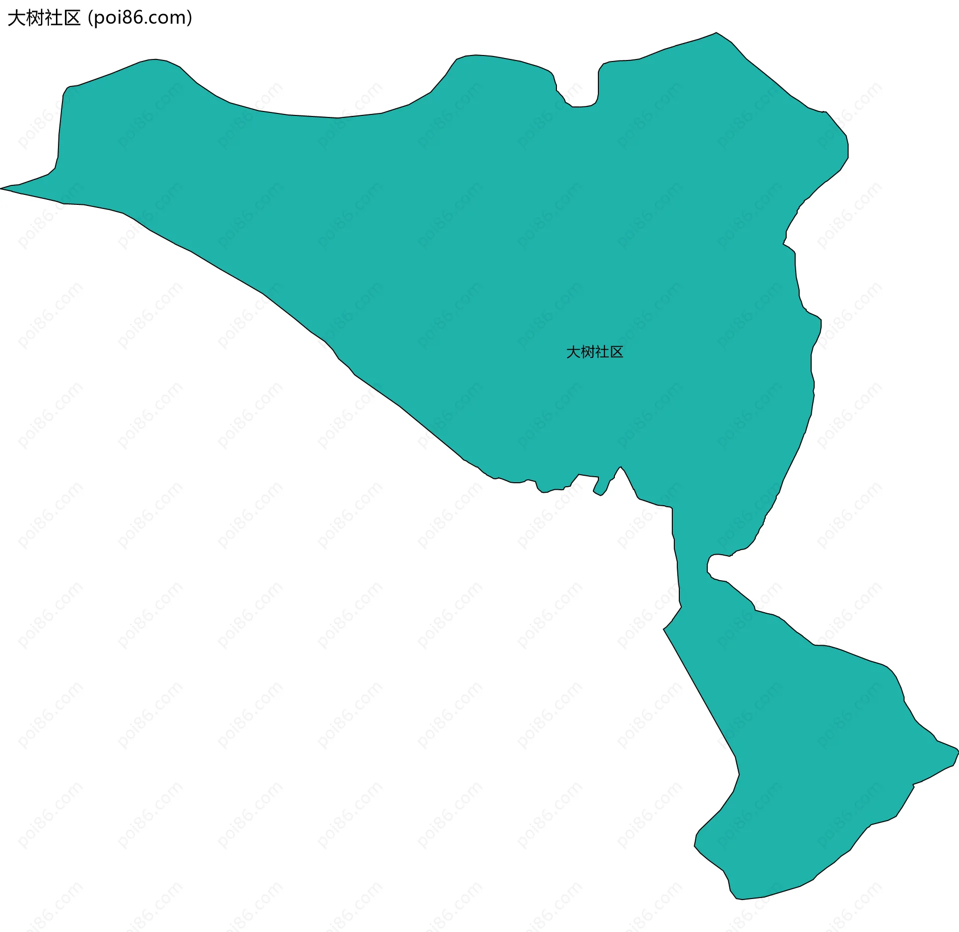 大树社区边界地图