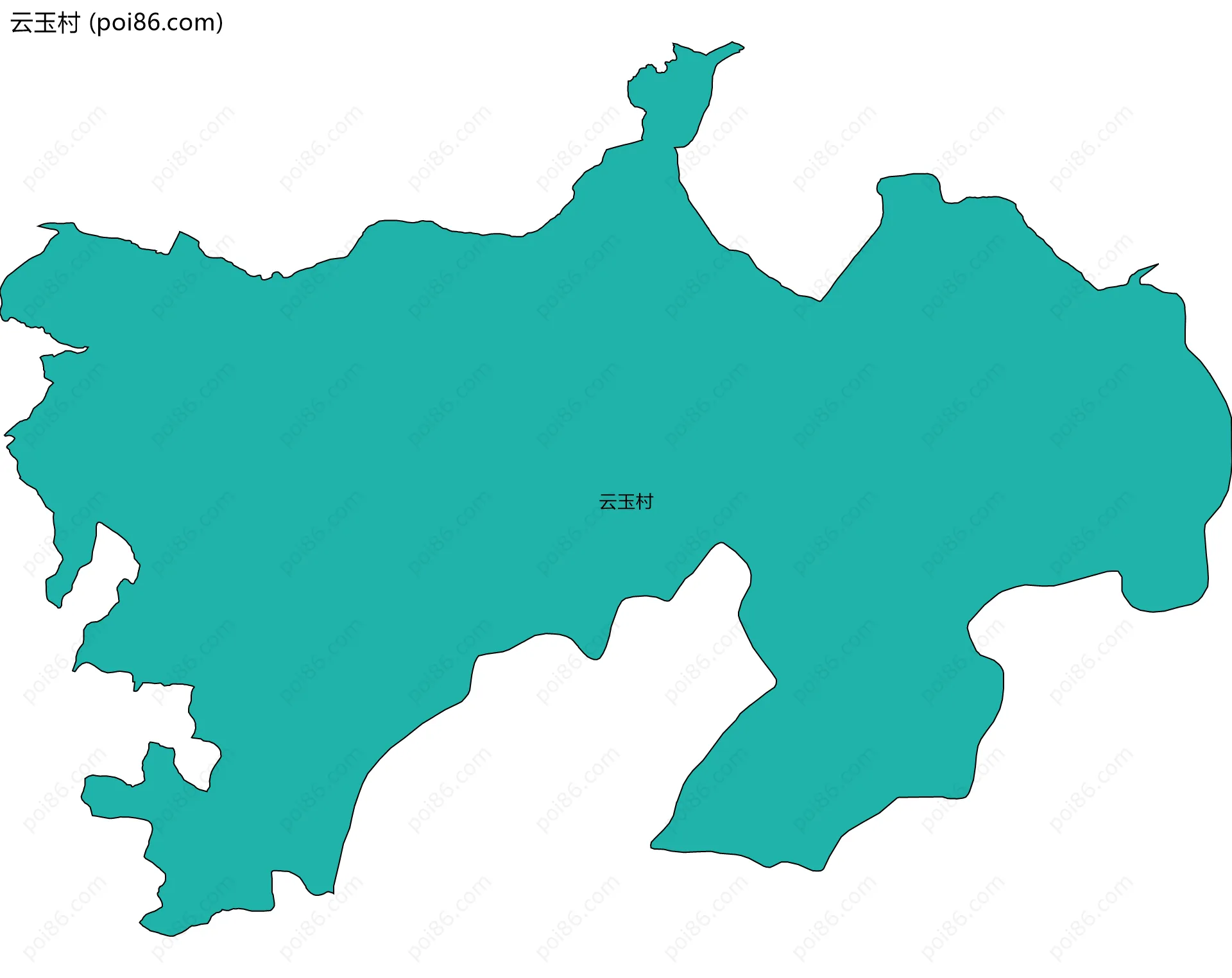 云玉村边界地图