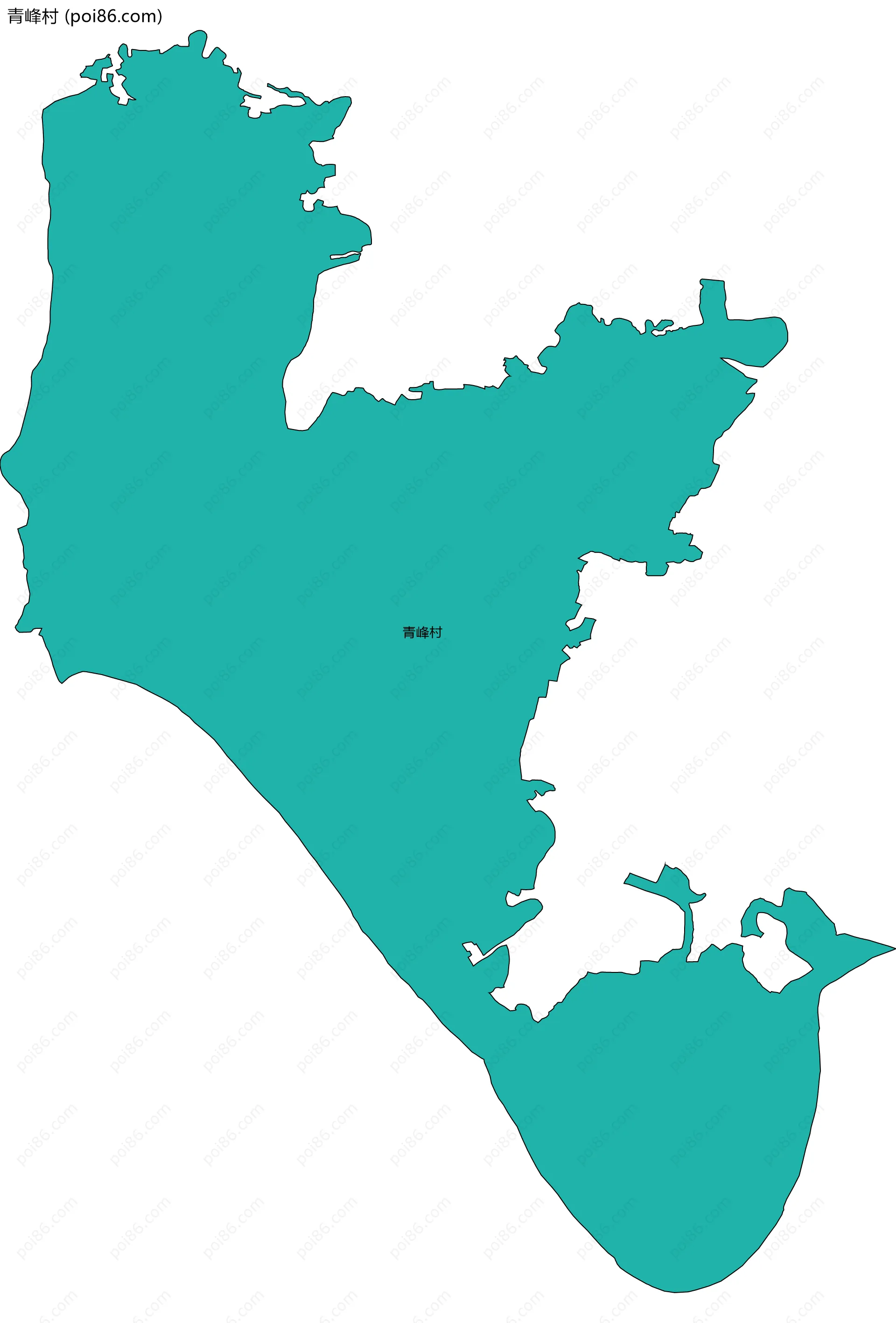 青峰村边界地图