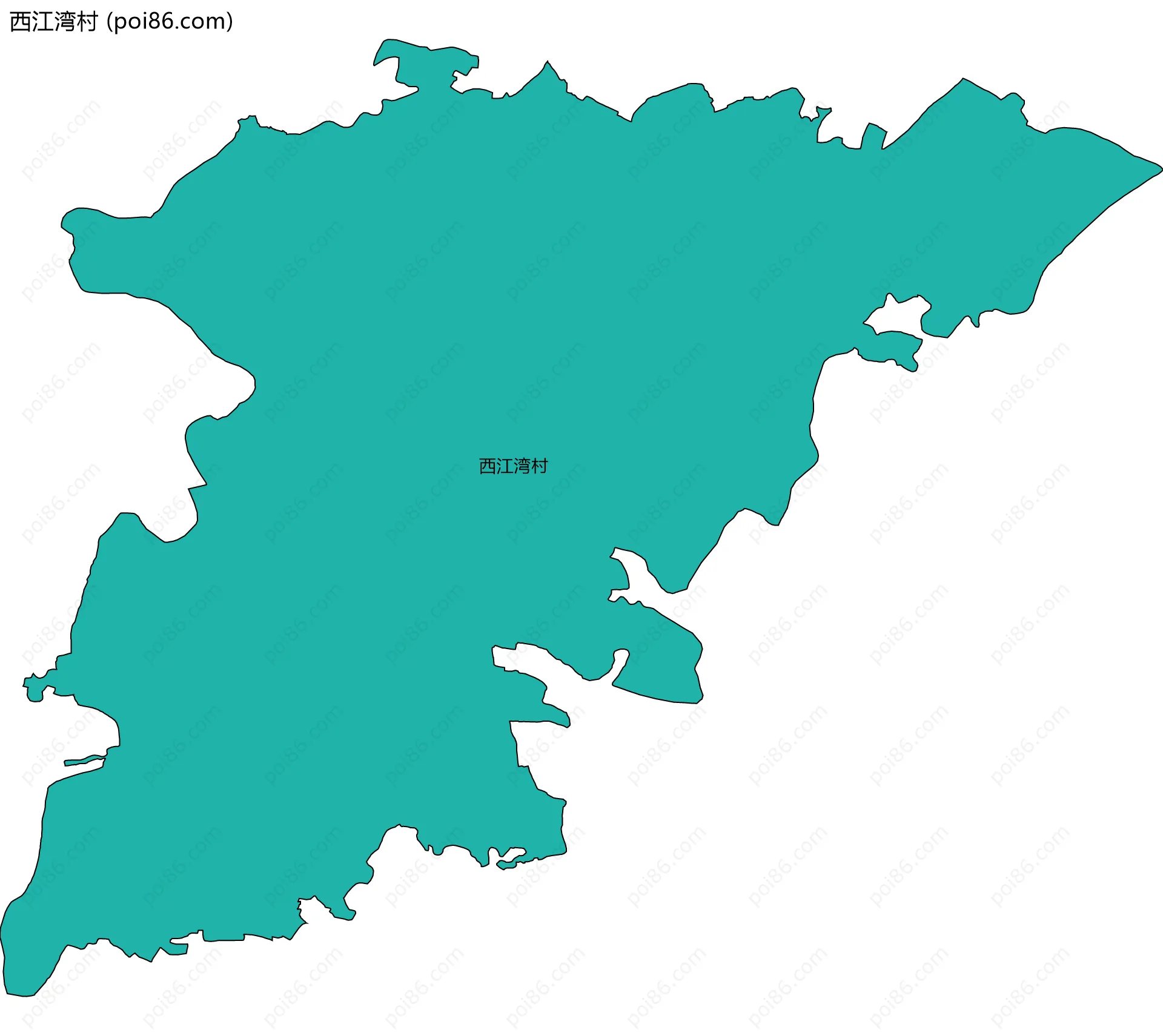 西江湾村边界地图