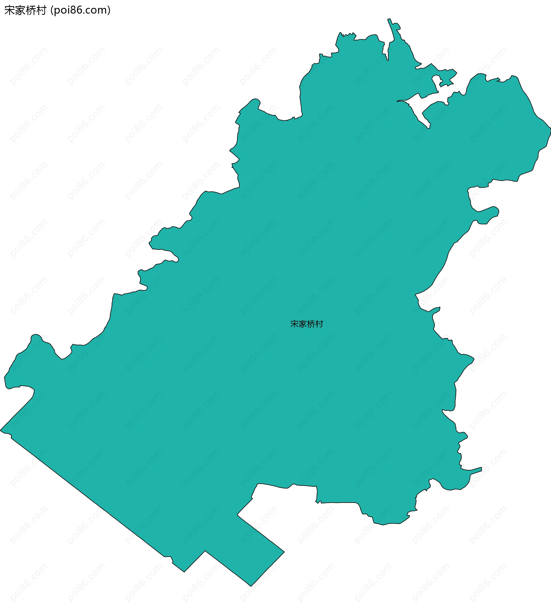 宋家桥村边界地图