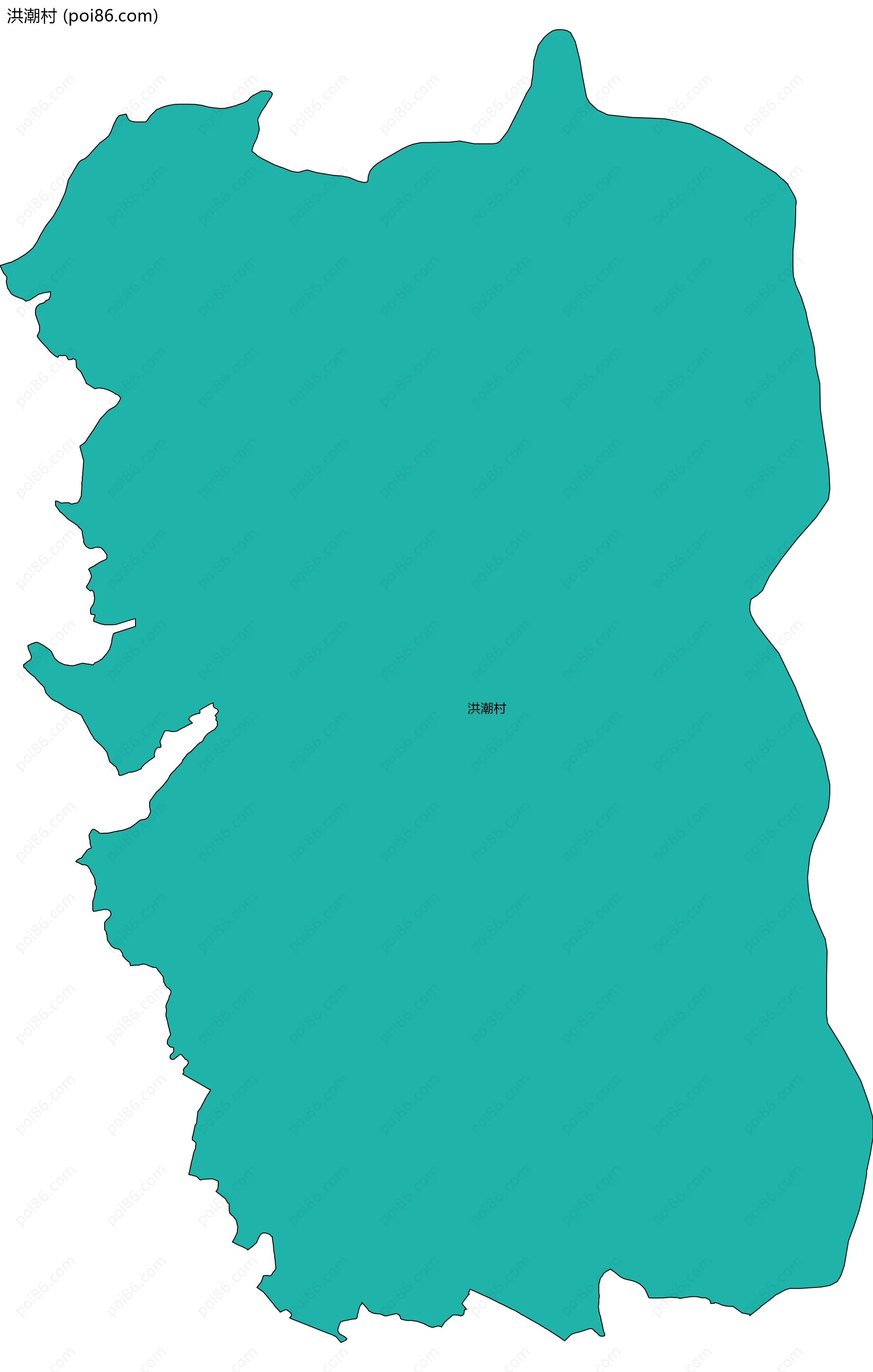 洪潮村边界地图