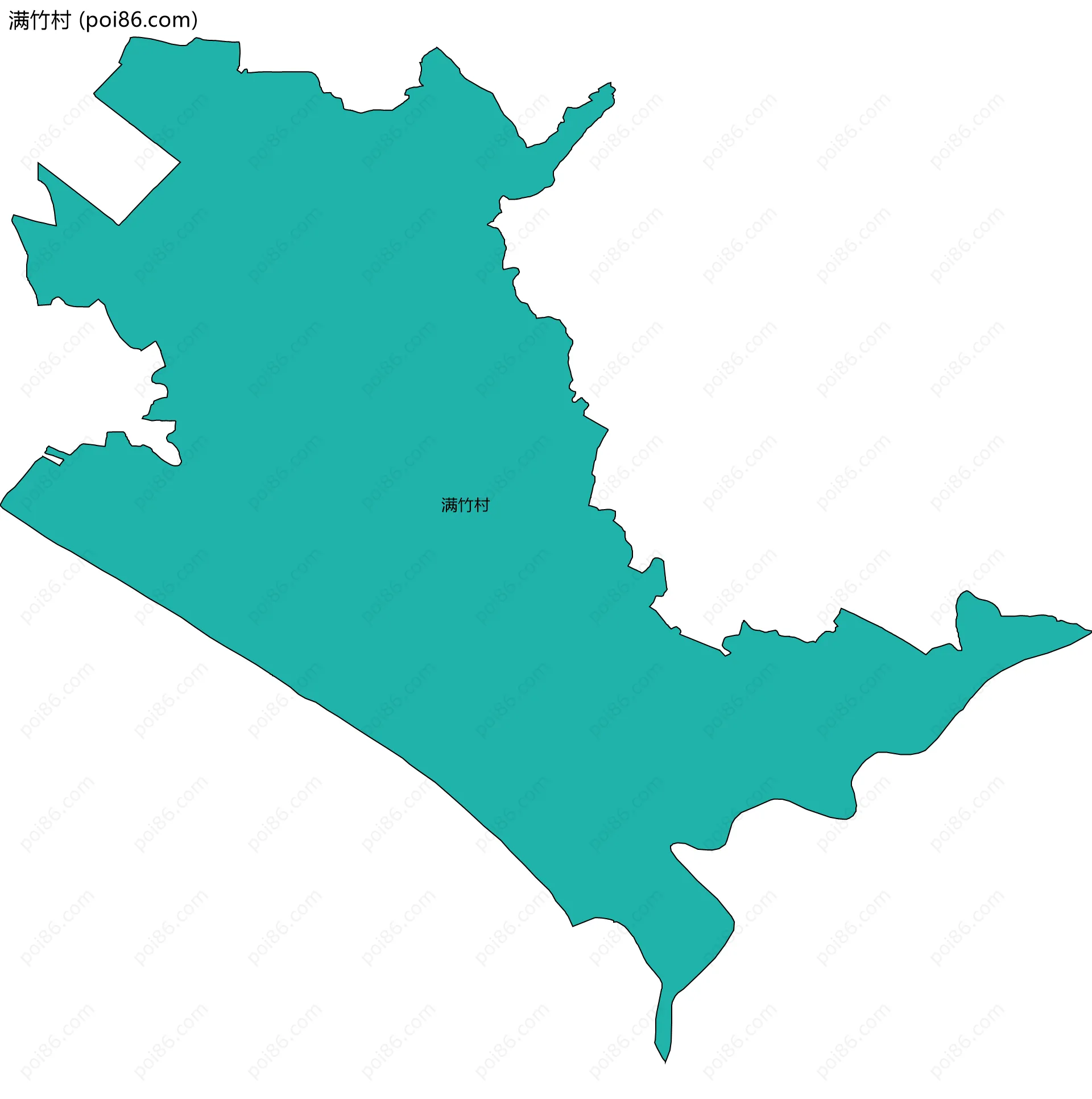 满竹村边界地图