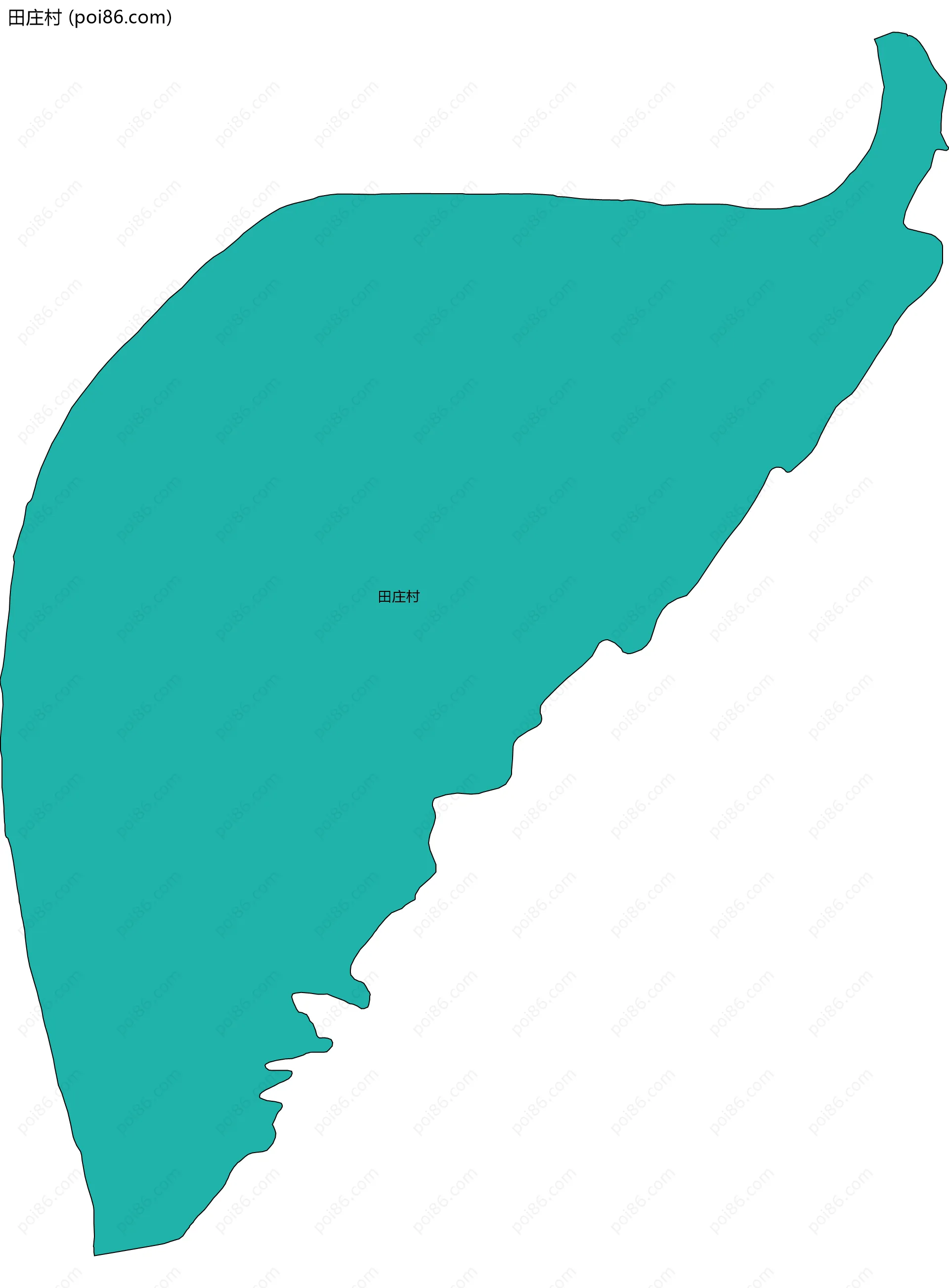 田庄村边界地图