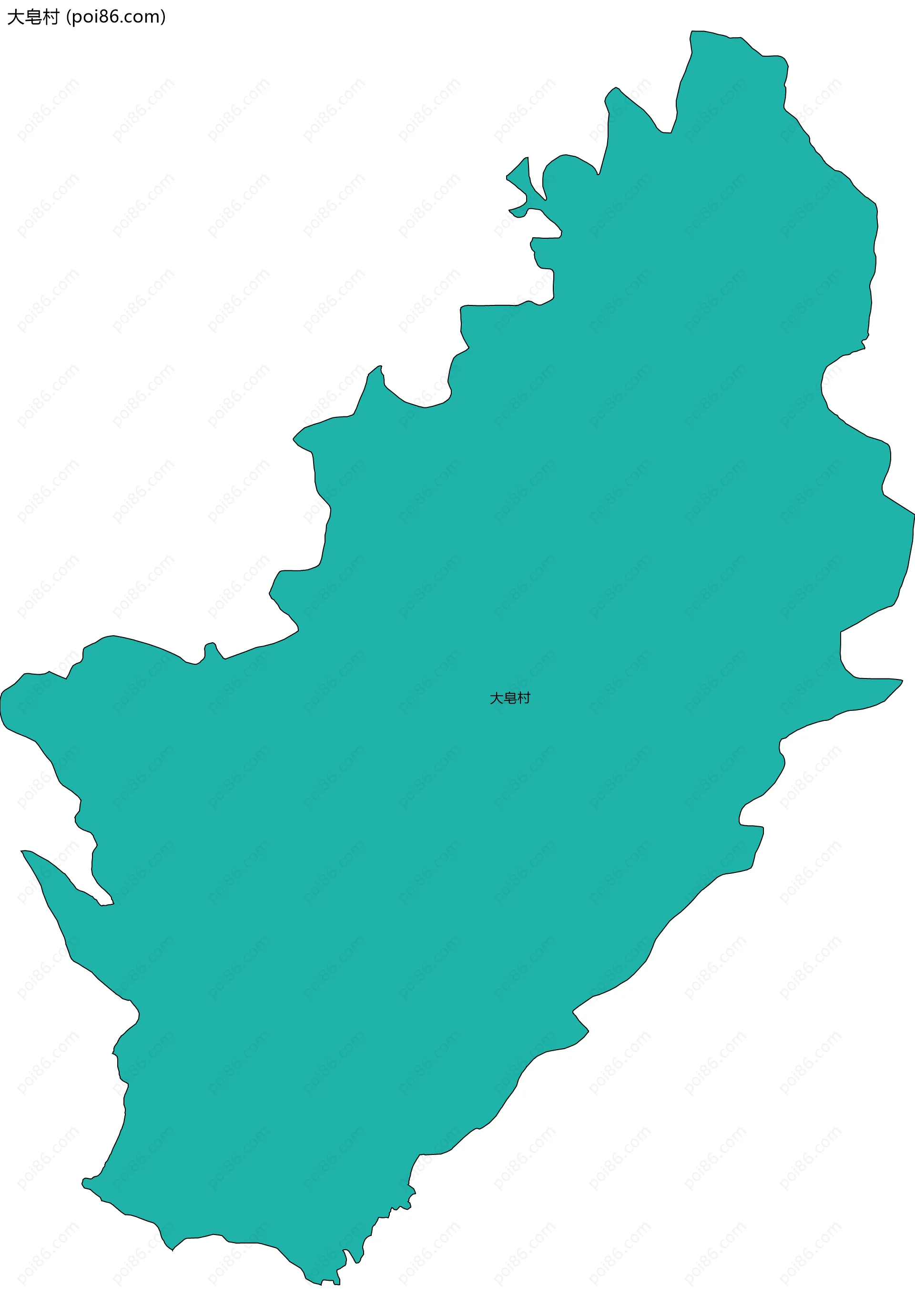 大皂村边界地图