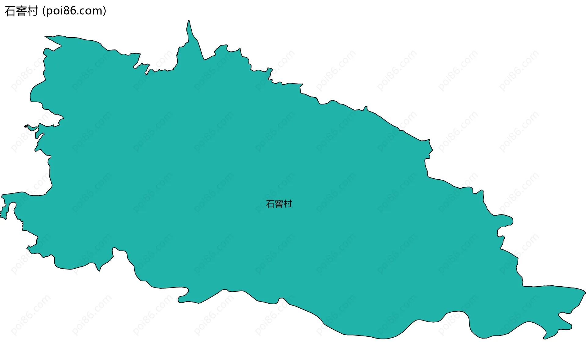 石窖村边界地图